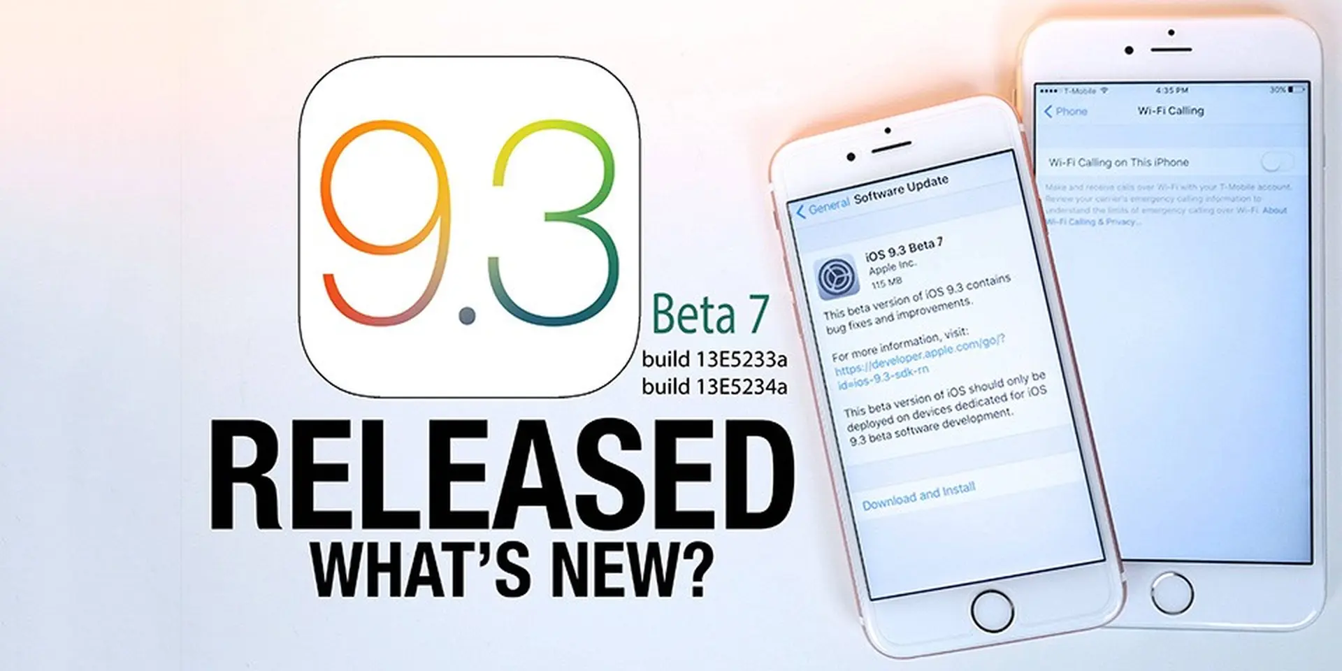 iOs 9.3 beta 7 đã có sẵn, người dùng có thể tải về dùng thử