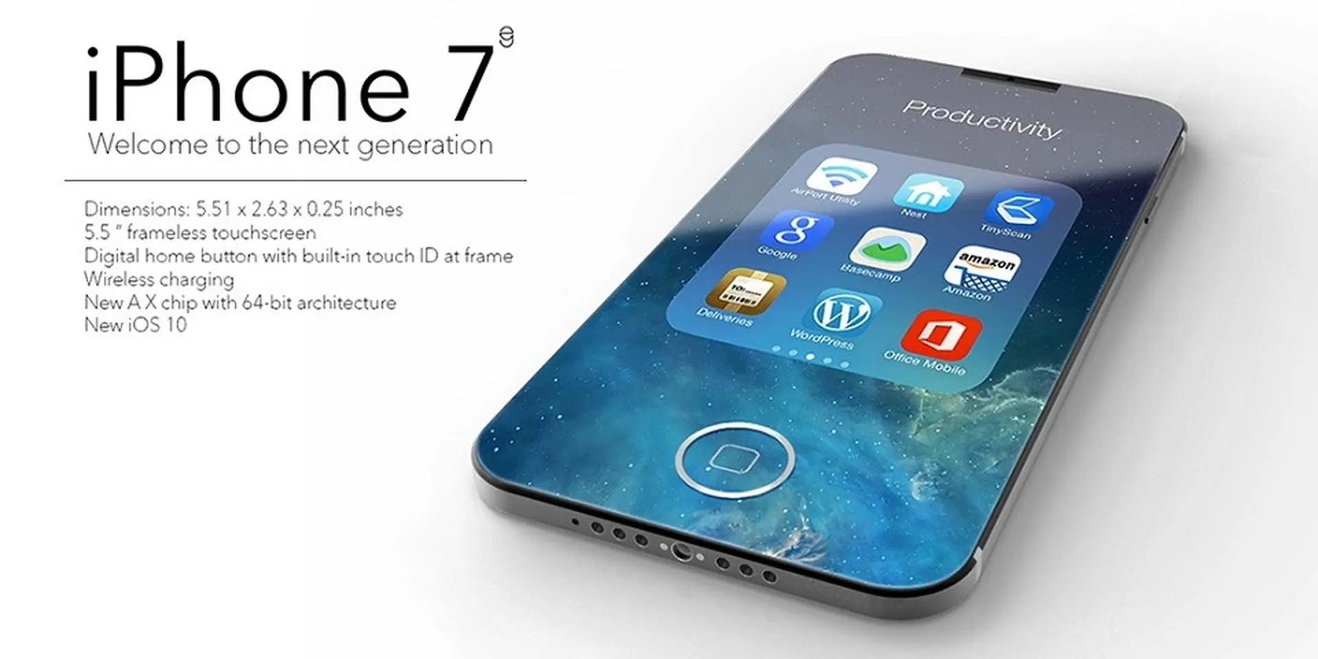 Ý tưởng iPhone 7 màn hình tràn viền đẹp tinh tế