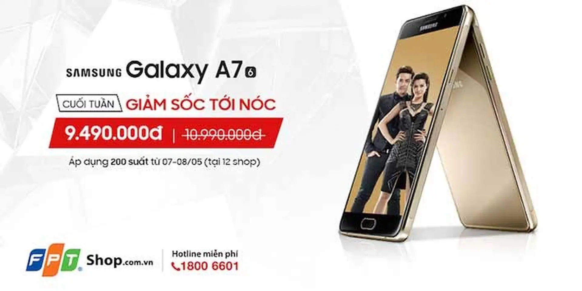 Samsung Galaxy A7 (2016) cuối tuần giảm giá lên đến 1.5 triệu đồng