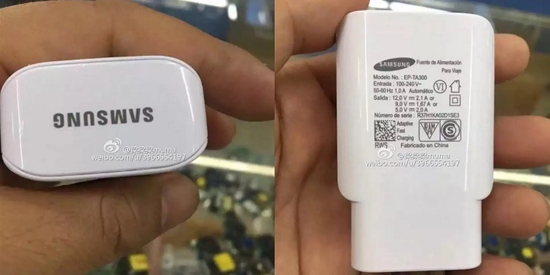 Sau hình ảnh cáp USB Type-C, củ sạc của Note 7 cũng chính thức lộ diện