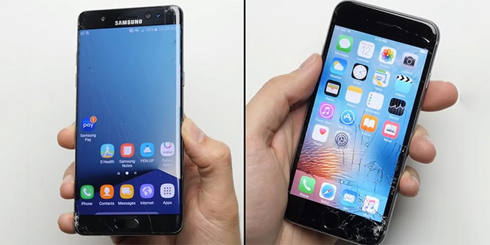 Samsung Galaxy Note 7 đối đầu iPhone 6s: Smartphone nào bền hơn?
