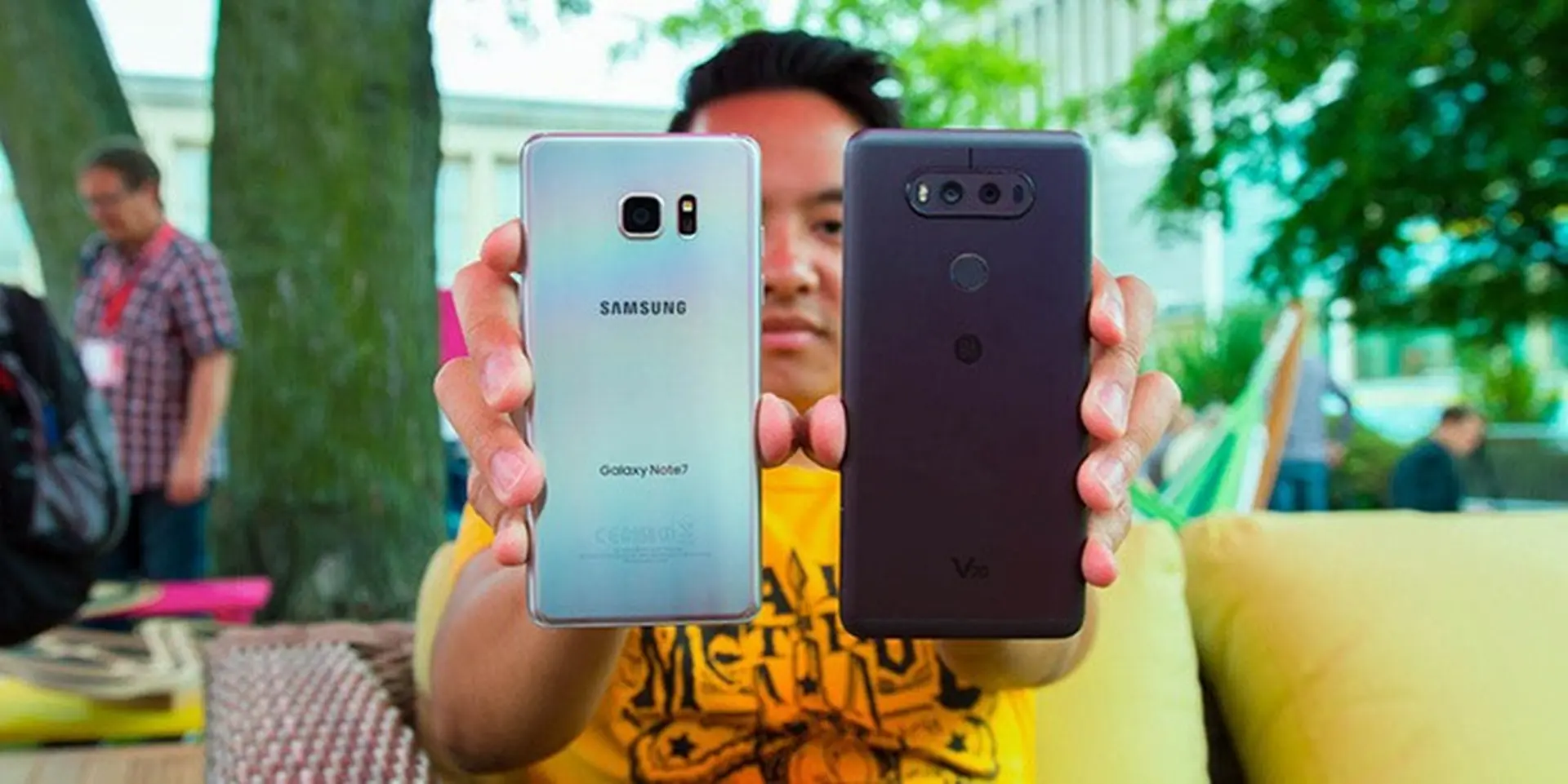 So sánh thiết kế của LG V20 và Samsung Galaxy Note 7