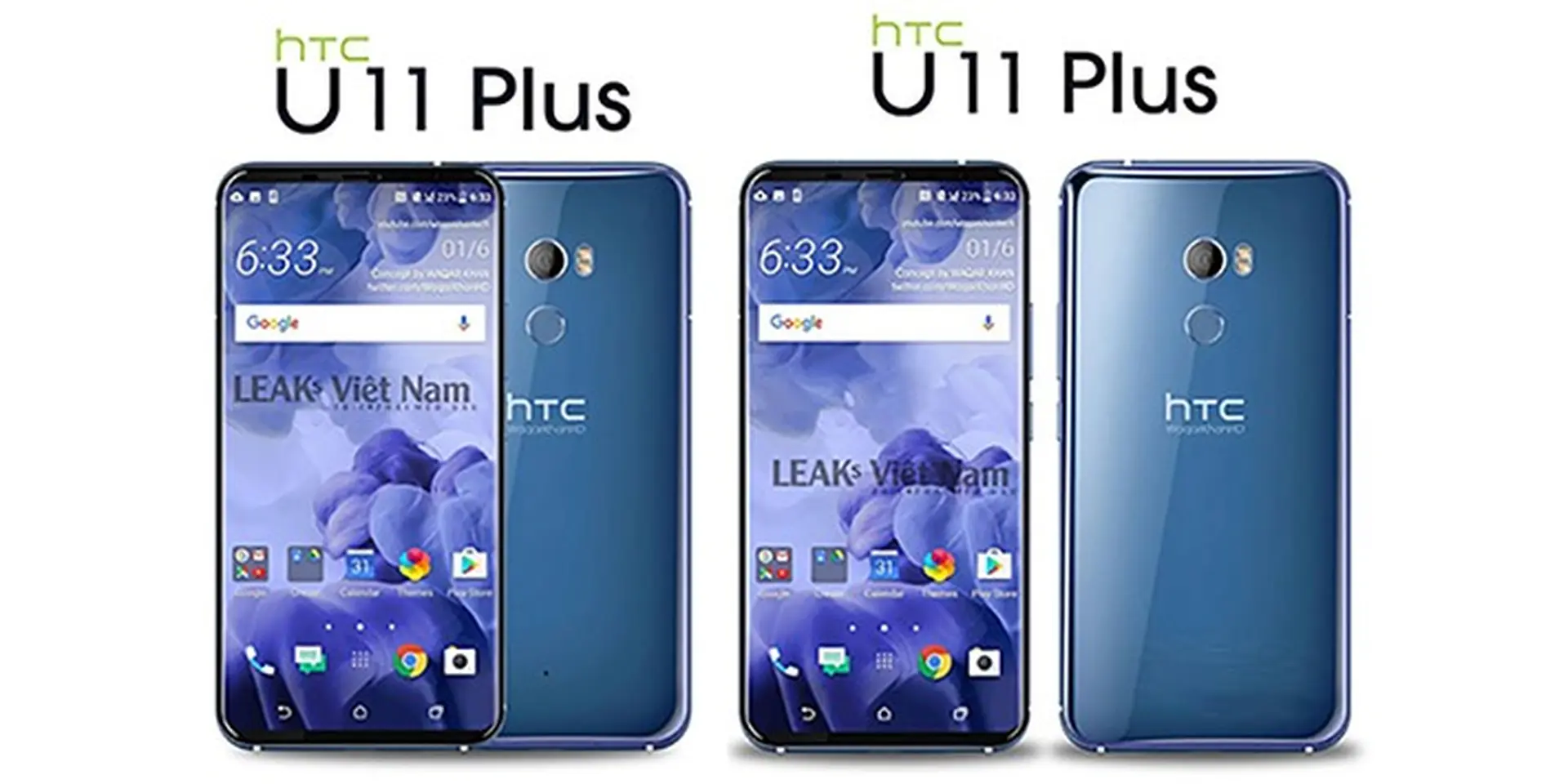 Hé lộ dung lượng pin cực khủng của smartphone không viền HTC U11 Plus