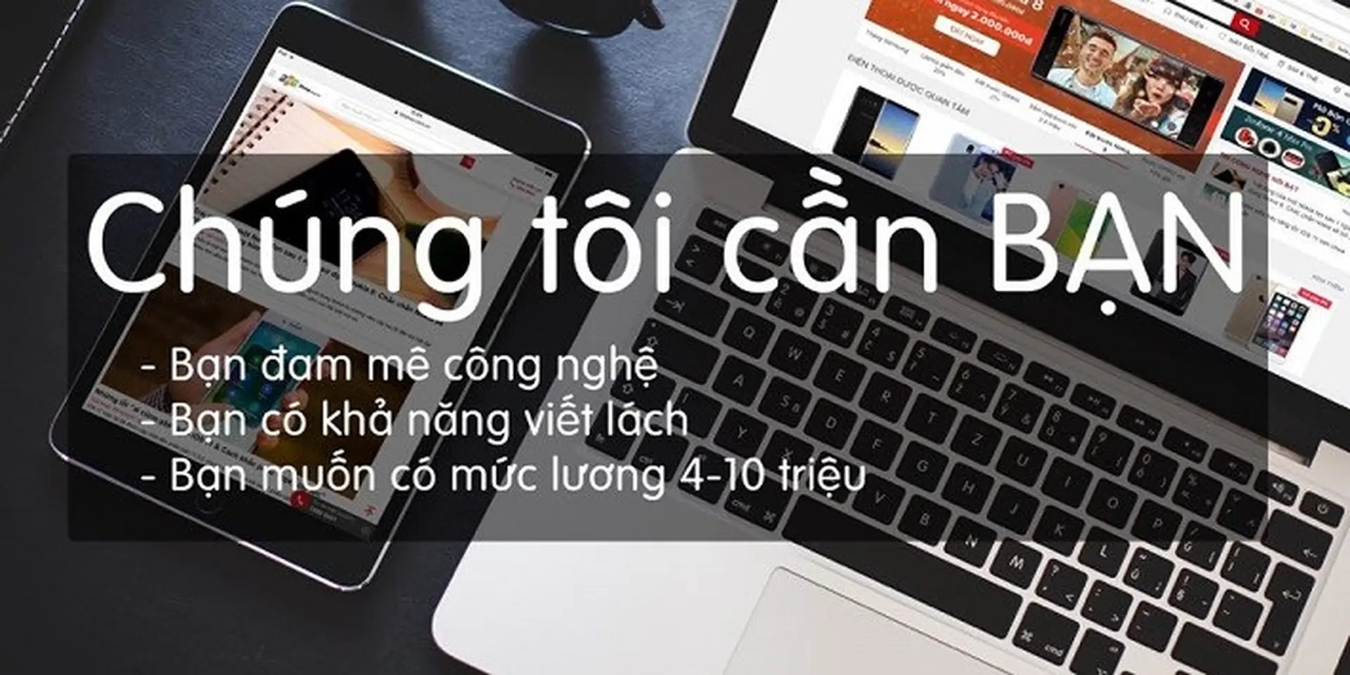 Tuyển Cộng tác viên viết bài cho trang tin công nghệ FPTShop