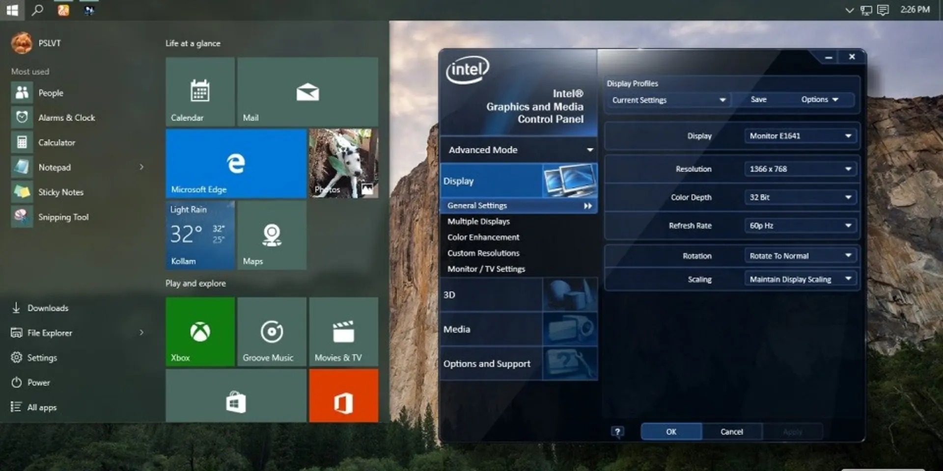 cài đặt Intel HD Graphics 2