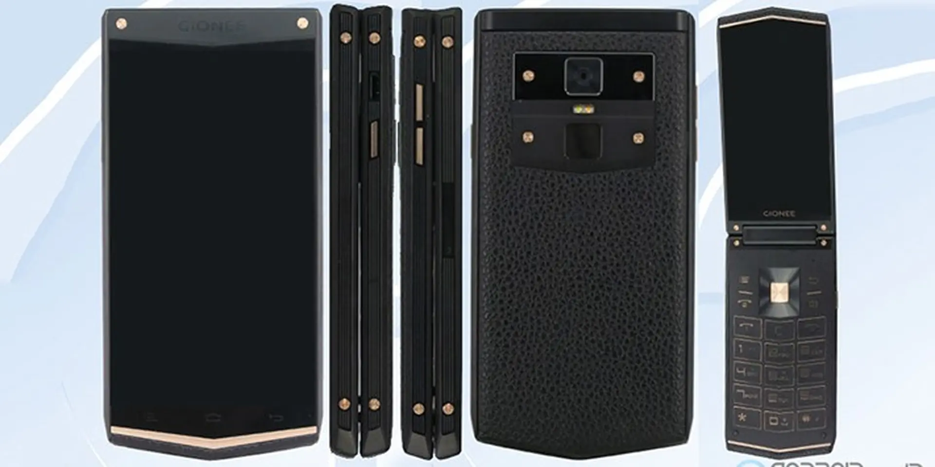 Siêu phẩm nắp gập Gionee W919 lộ diện với 2 màn hình, chip Snapdragon 835, RAM 6GB