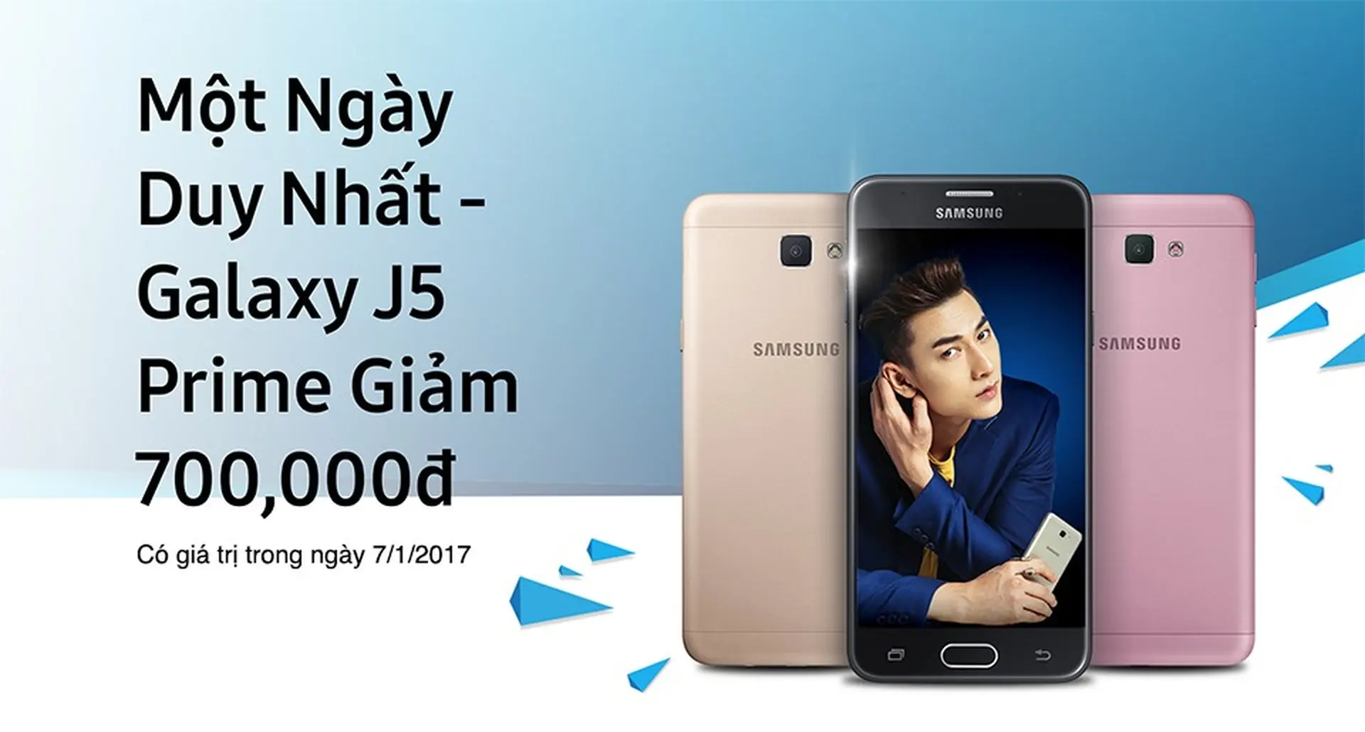 Galaxy J5 Prime giảm giá khủng lên tới 700,000 VNĐ chỉ trong 1 ngày duy nhất!