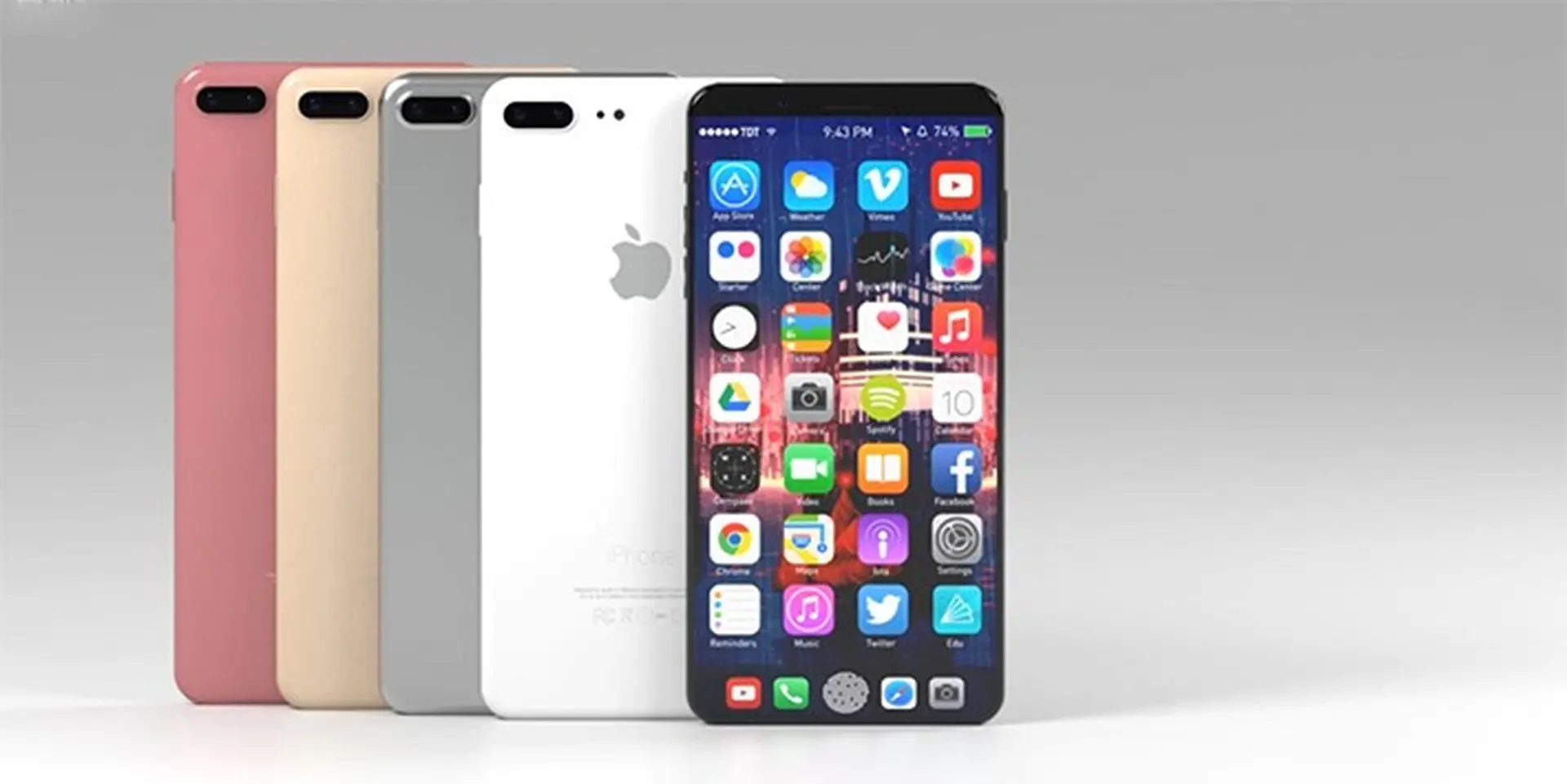 Concept iPhone 8 chạy iOS 10.3 tích hợp vùng chức năng