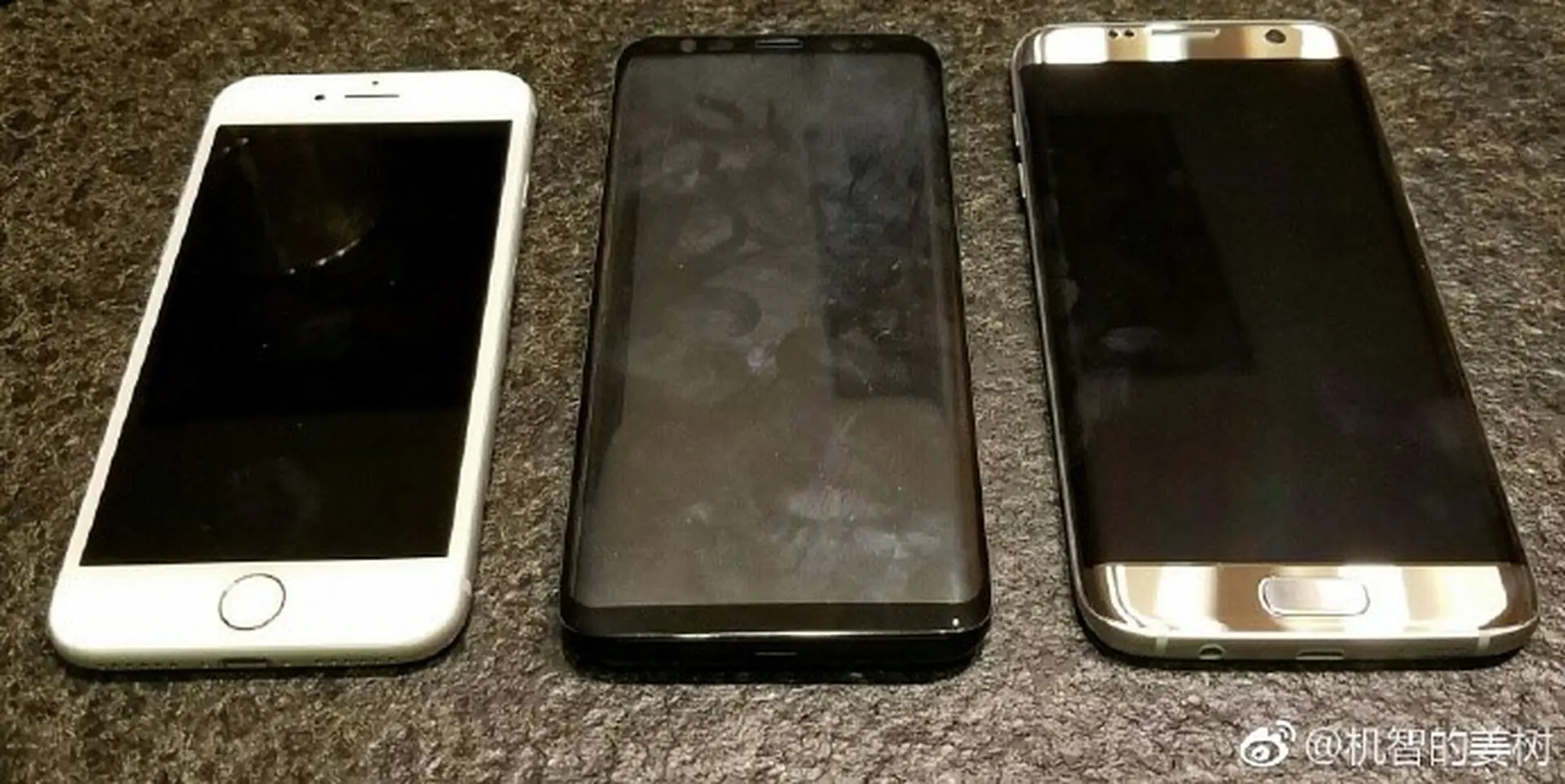 So sánh kích thước Galaxy S8 với iPhone 7 và Galaxy S7 edge