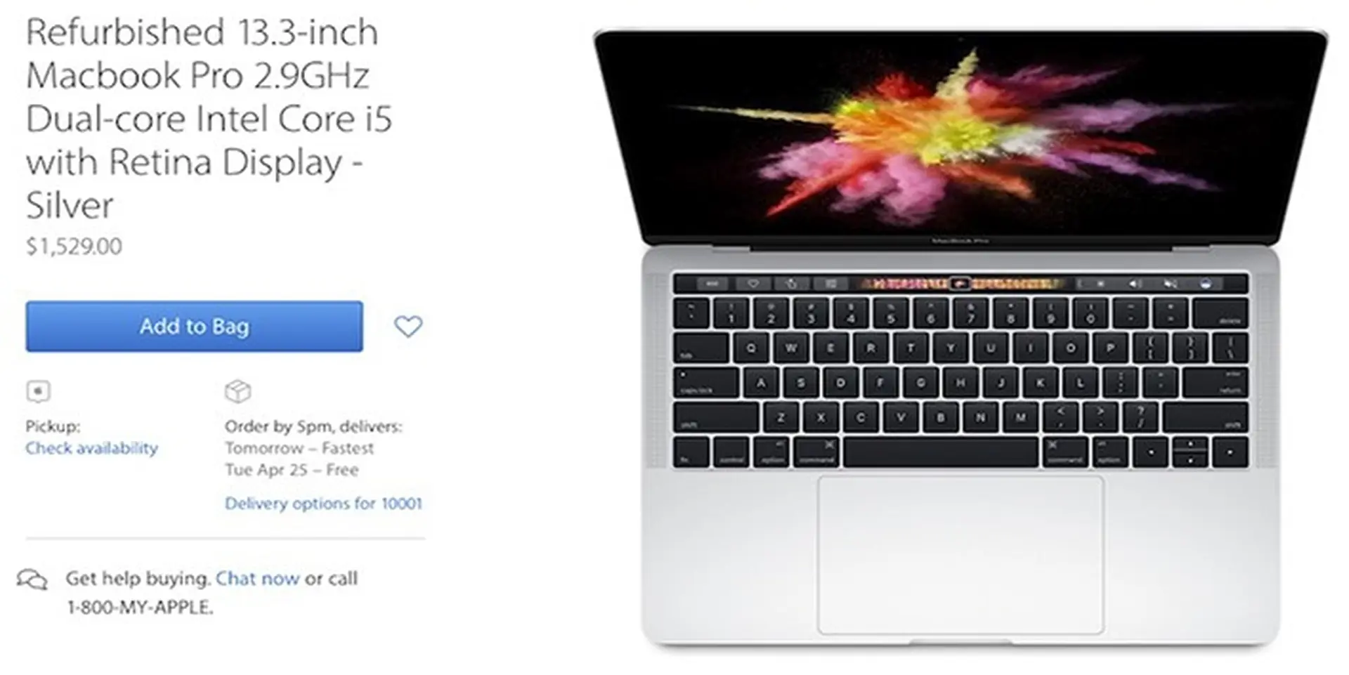 Apple công bố bán Macbook Pro 13" Touch Bar bản tân trang
