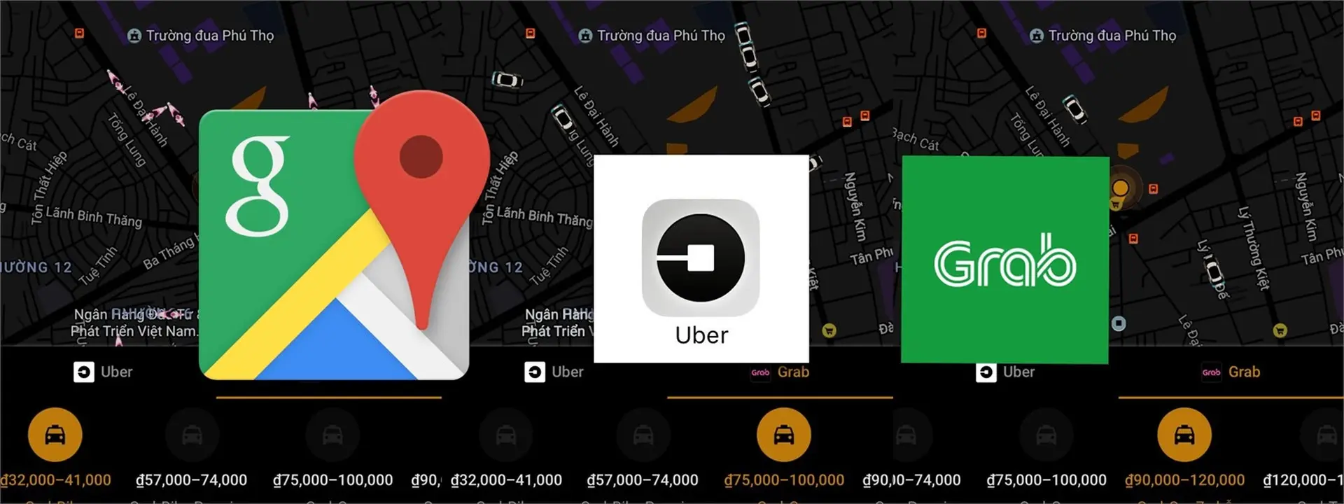 Đã có thể gọi xe Uber hoặc Grab từ Google Maps