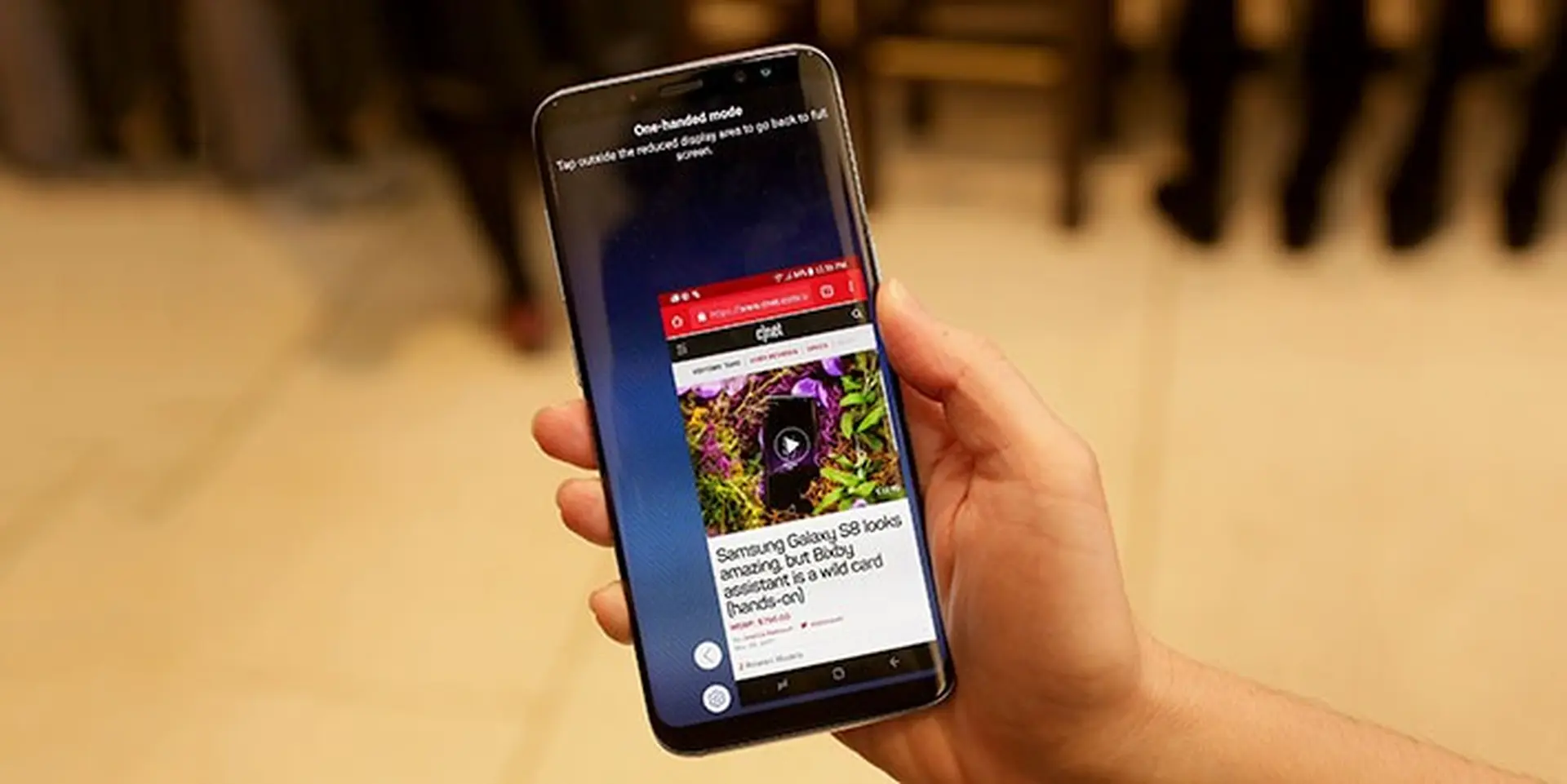 Hướng dẫn kích hoạt chế độ một tay trên Samsung Galaxy S8