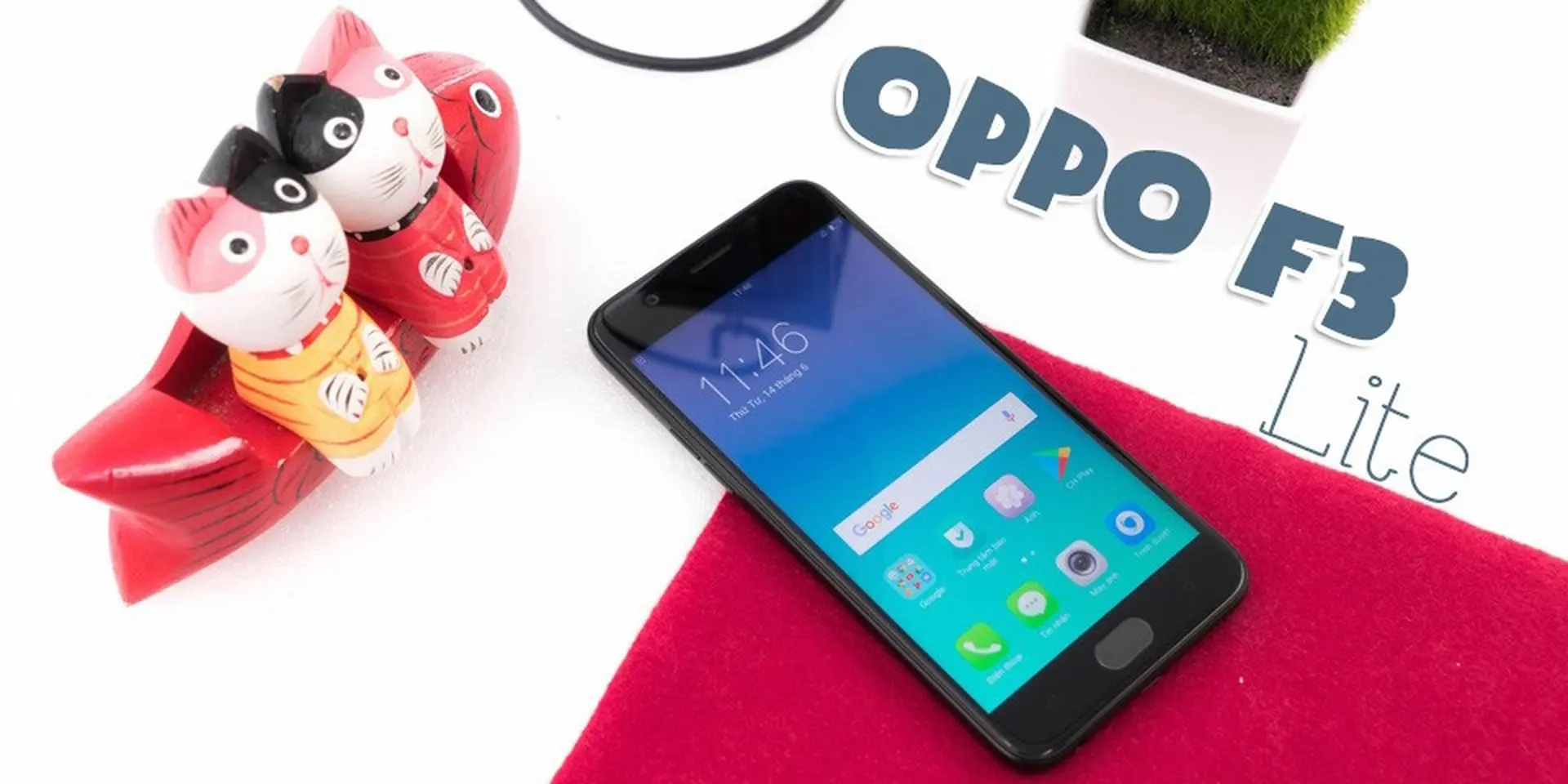 Trên tay OPPO F3 Lite: Camera Selfie 16Mp, 3GB Ram, Vân tay một chạm 