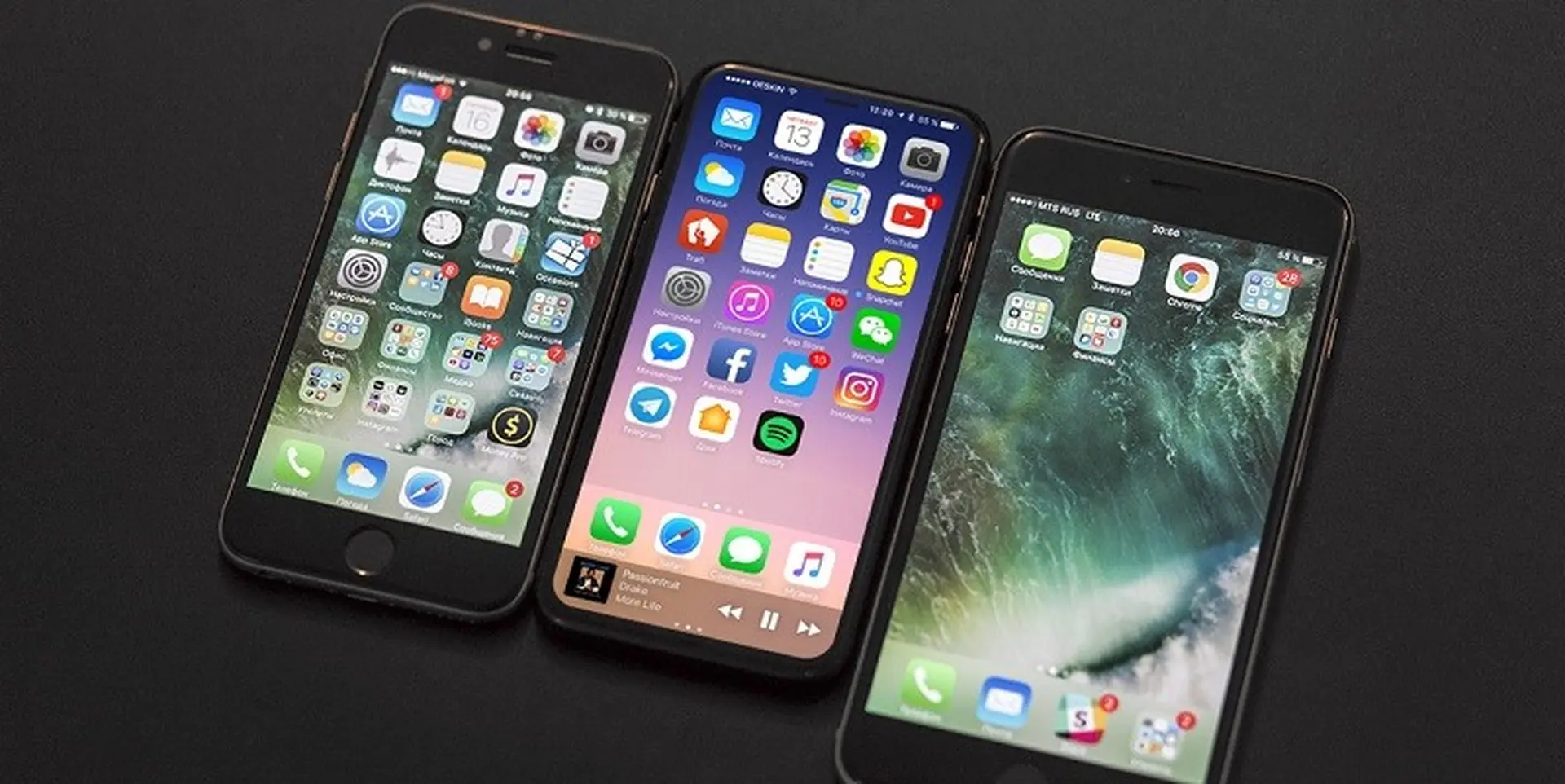 Dáng vẻ iPhone 8 thế nào khi đặt cạnh các smartphone cao cấp khác?