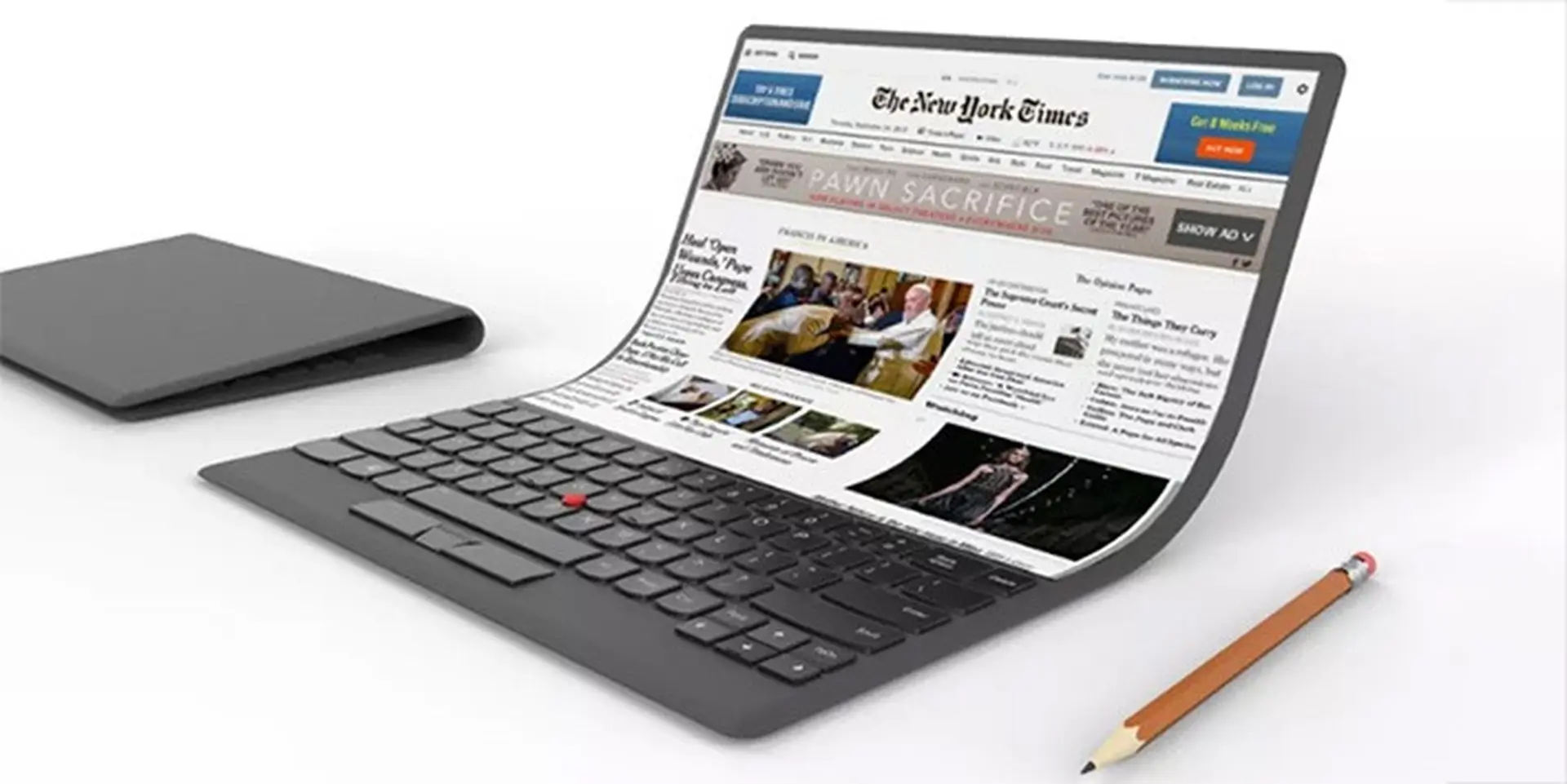 Lenovo trình diễn laptop màn hình uốn dẻo vô cùng ấn tượng