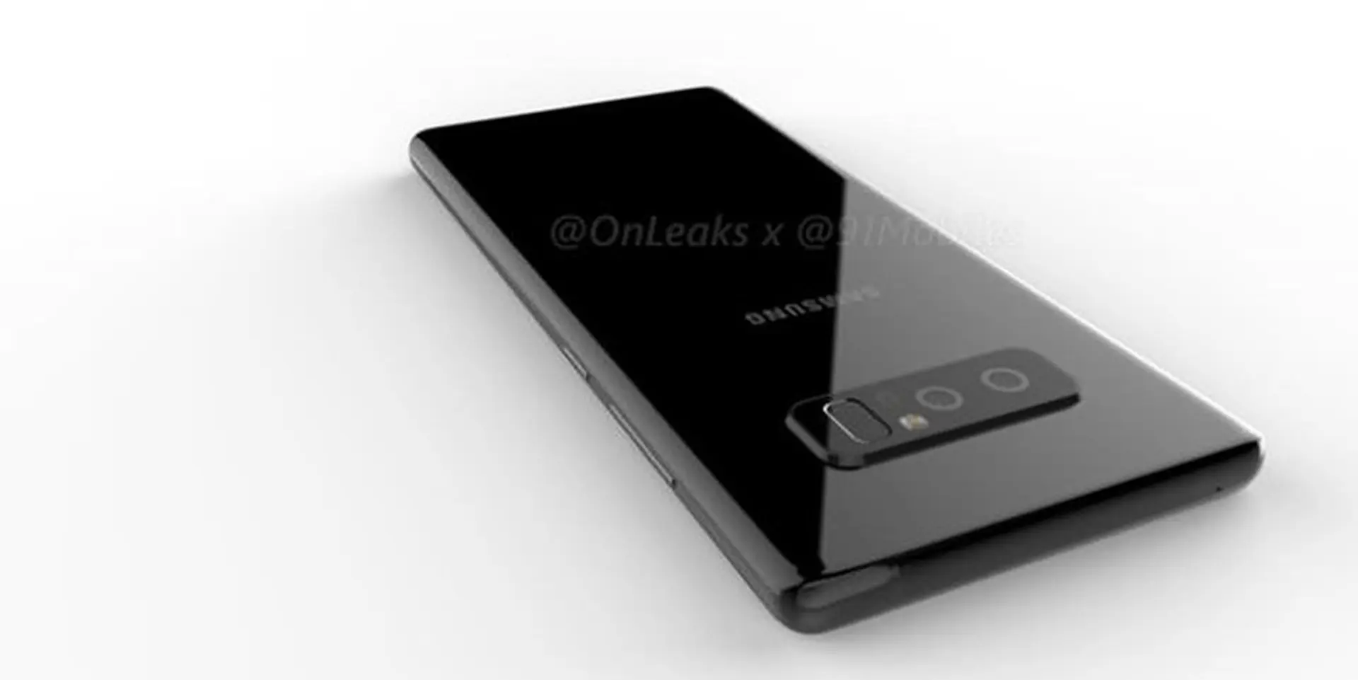 Hình ảnh Galaxy Note 8 với cảm biến vân tay cạnh camera từ nhà máy sản xuất phụ kiện
