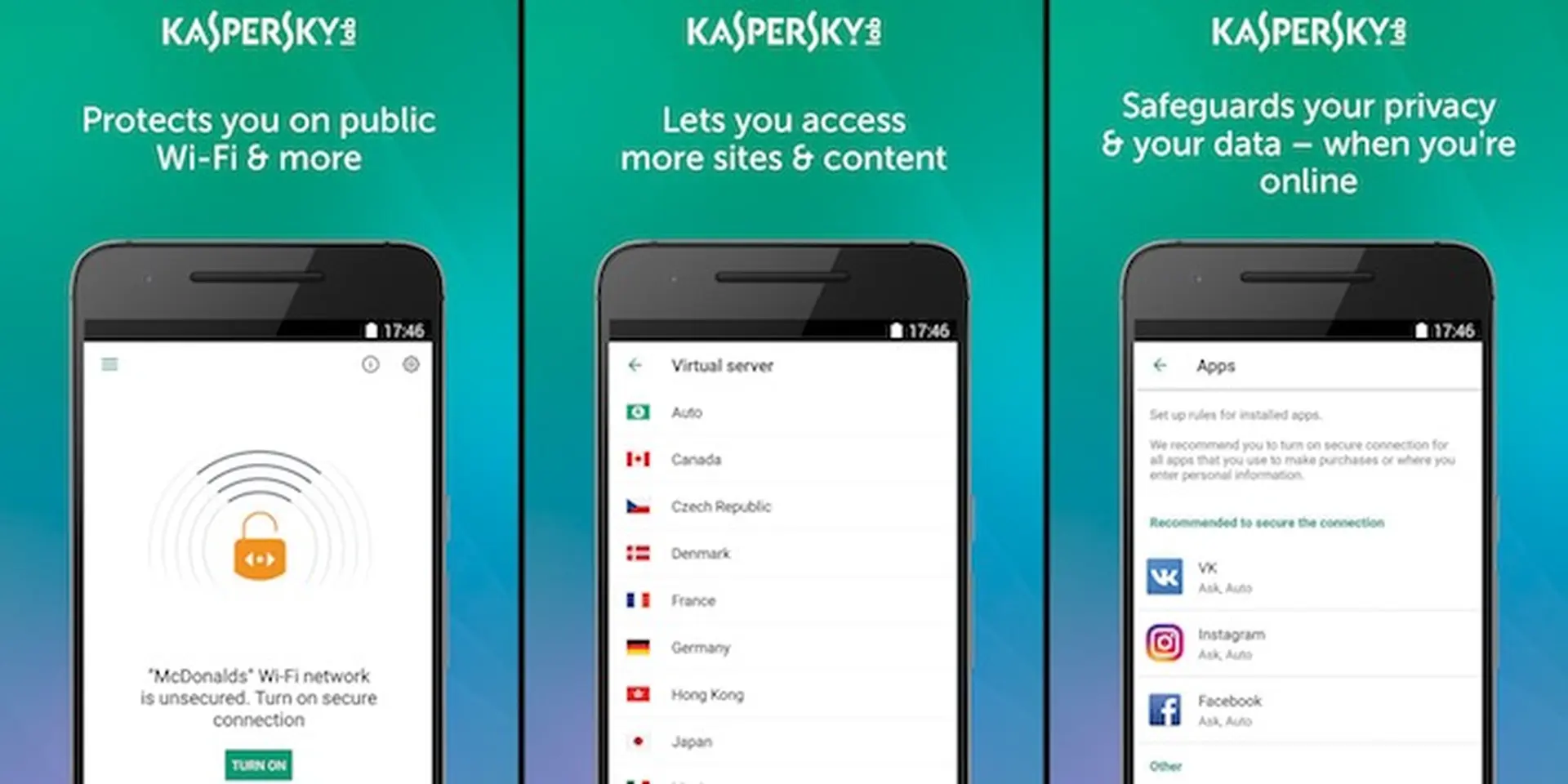 Mời tải về ứng dụng VPN do Kaspersky phát triển: Dành cho Android, dung lượng 200MB miễn phí mỗi ngày