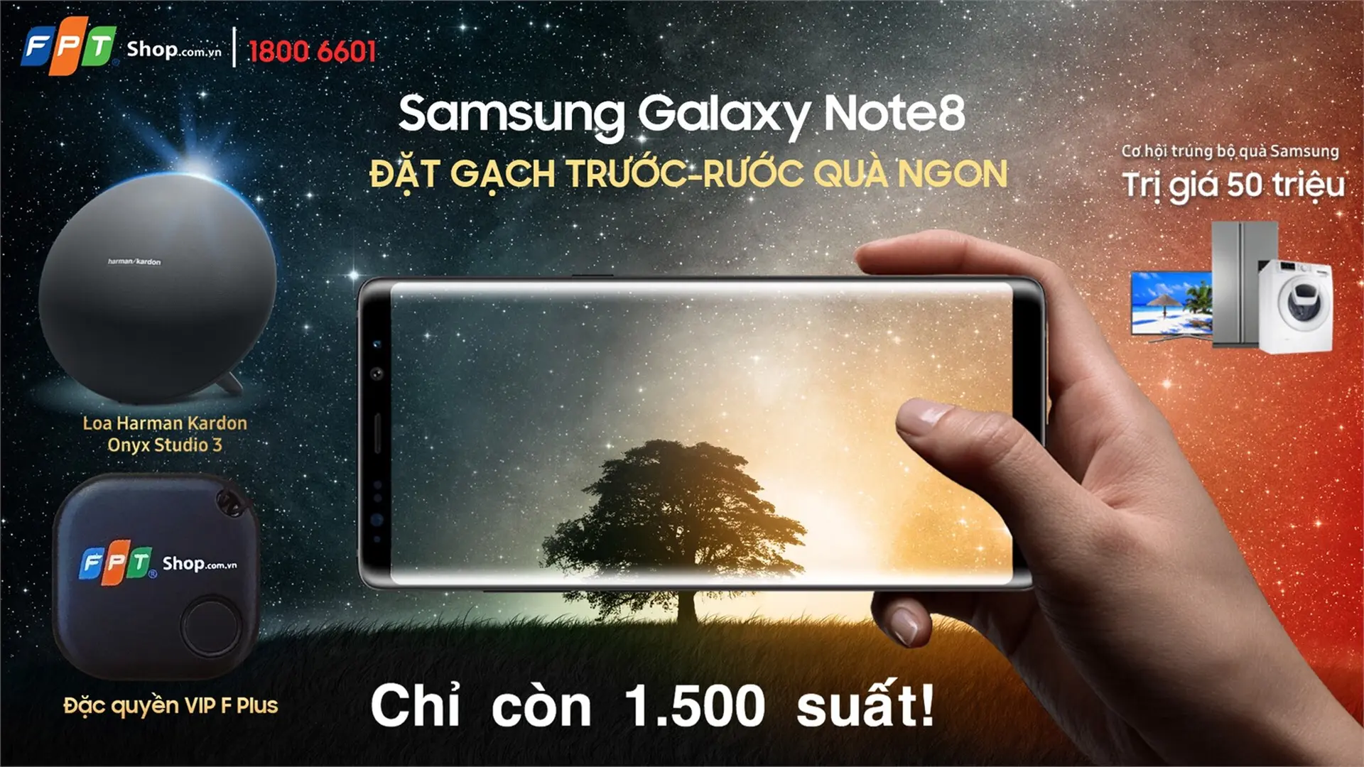1.000 suất đặt cọc Galaxy Note8 đầu tiên đã bay vèo tại FPT Shop