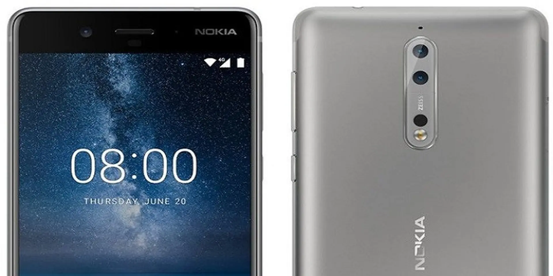 Camera selfie của Nokia 8 đạt mức 13 MP, có thể quay được 4K