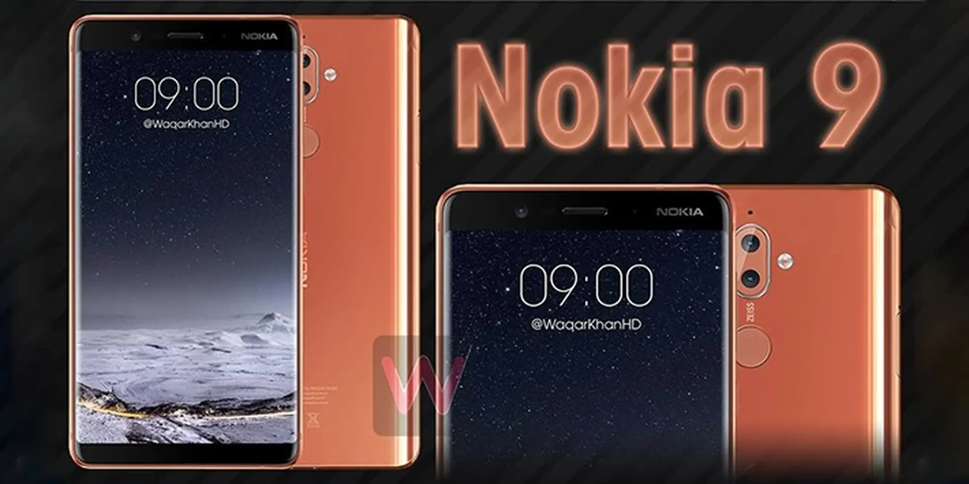 Siêu phẩm Nokia 9 rò rỉ vẻ đẹp khó cưỡng với màn hình không viền trong loạt ảnh render mới