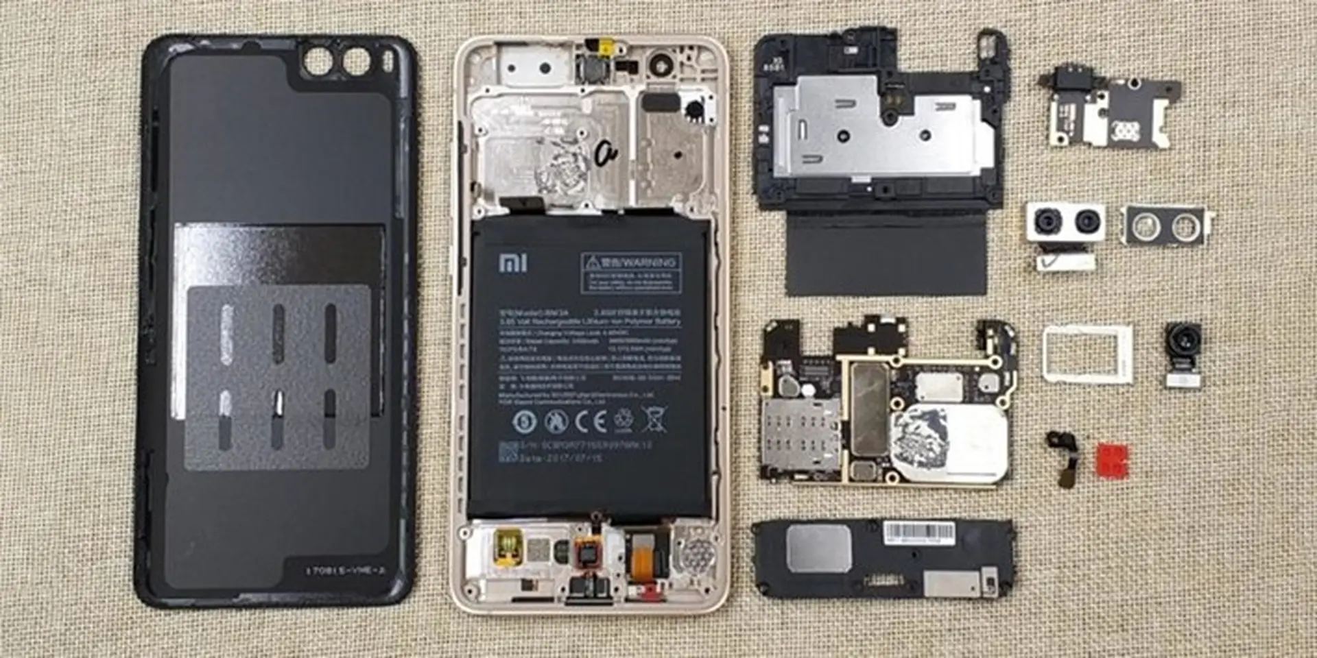 “Mổ bụng” Xiaomi Mi Note 3: Sắp xếp gọn gàng, rất dễ sửa chữa