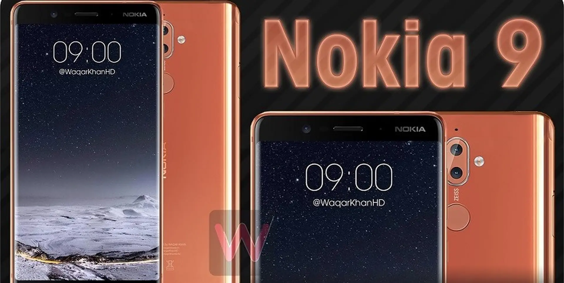 Nokia 9 với màn hình cong vô cực bất ngờ lộ ảnh ngoài đời thực