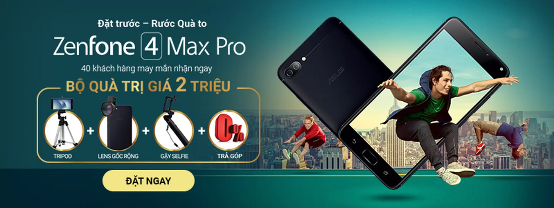 FPT Shop tặng bộ quà siêu hoành tráng 2 triệu đồng cho khách đặt trước Asus Zenfone 4 Max Pro