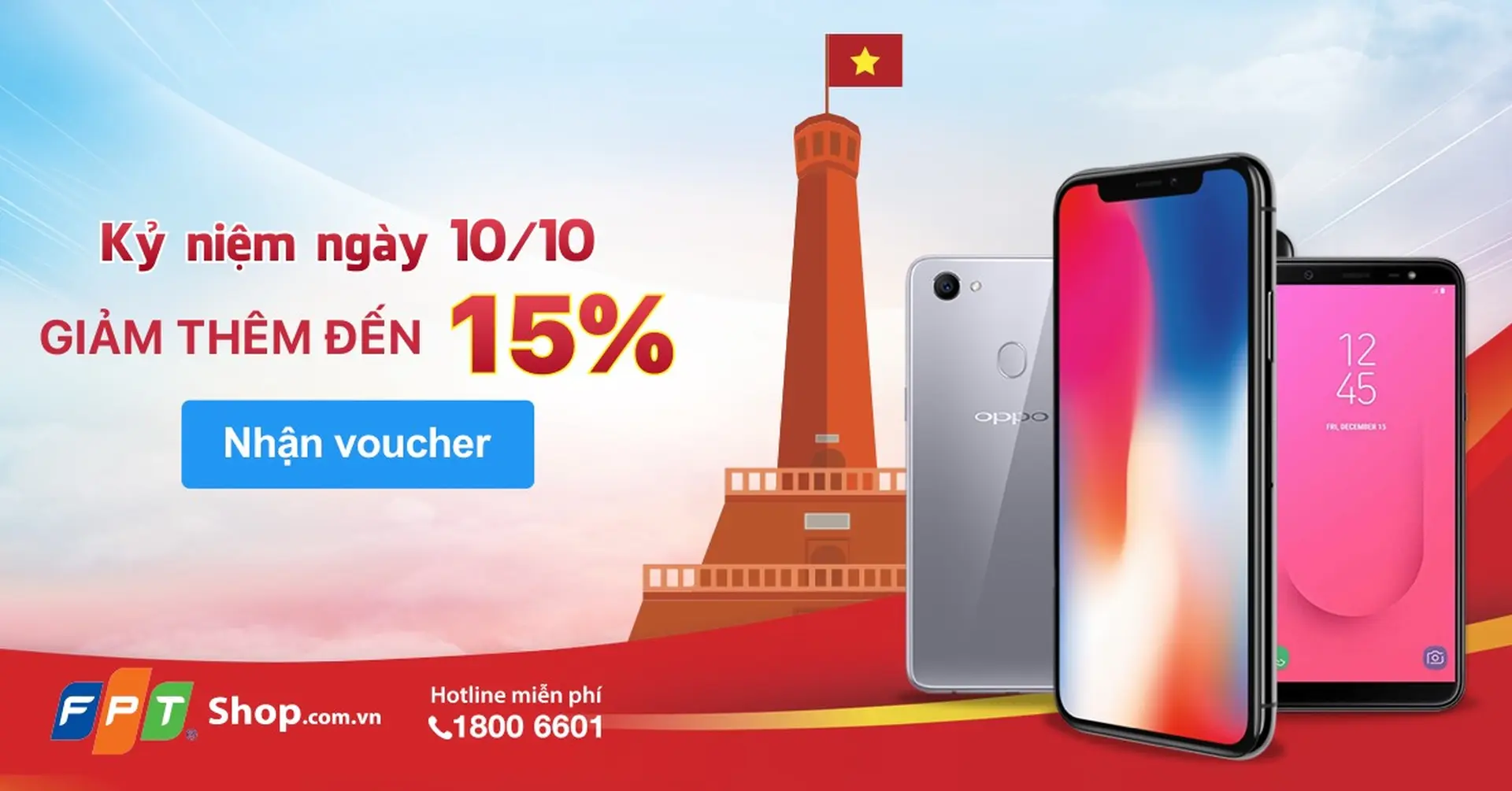FPT Shop giảm giá đến 15% tất cả các sản phẩm