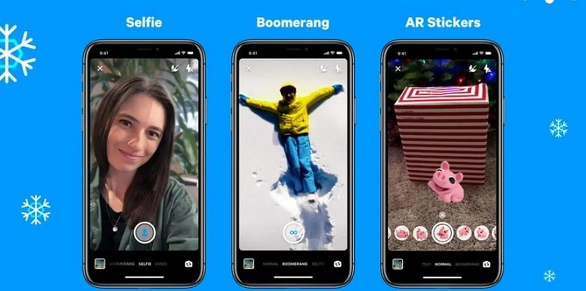 Facebook Messenger cập nhật thêm chế độ Boomerang và Selfie