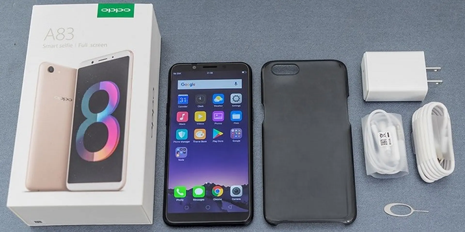 Mở hộp OPPO A83: Thiết kế nguyên khối, màn hình FullView, A.I selfie camera, giá 4.9 triệu