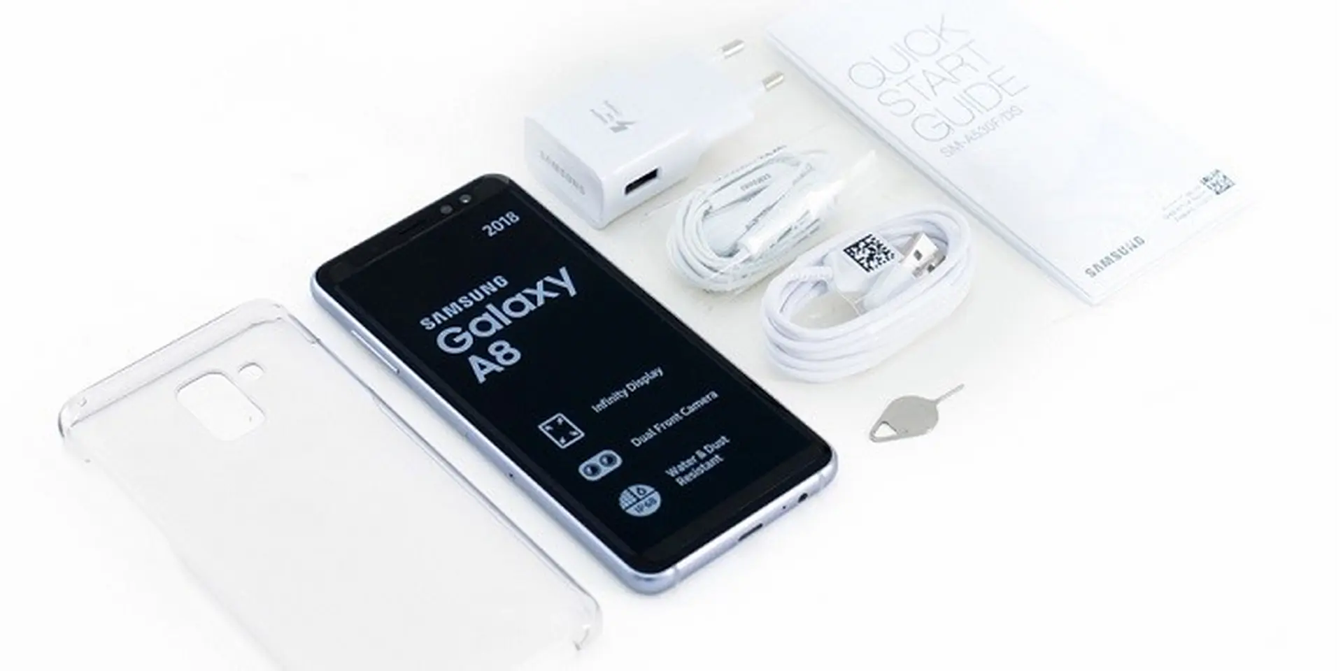Mở hộp và trên tay nhanh Galaxy A8 2018 Orchid Gray bản thương mại