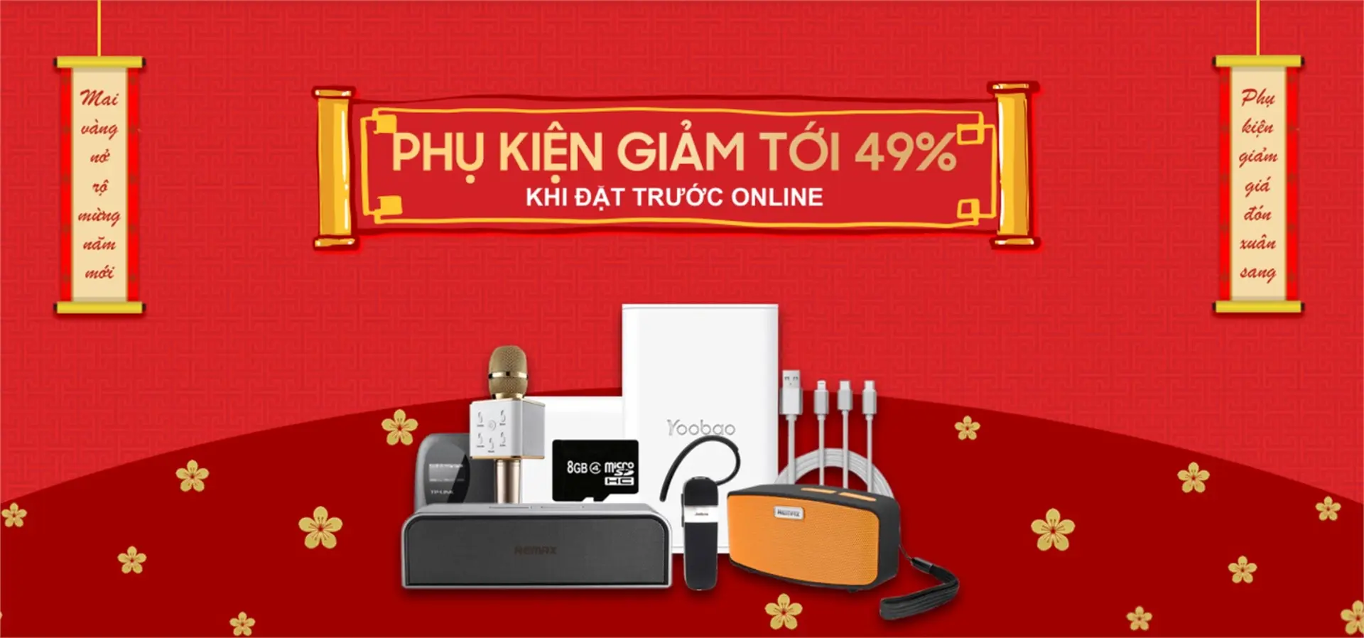 Mừng Tết Mậu Tuất, phụ kiện tại FPT Shop giảm đến 49%