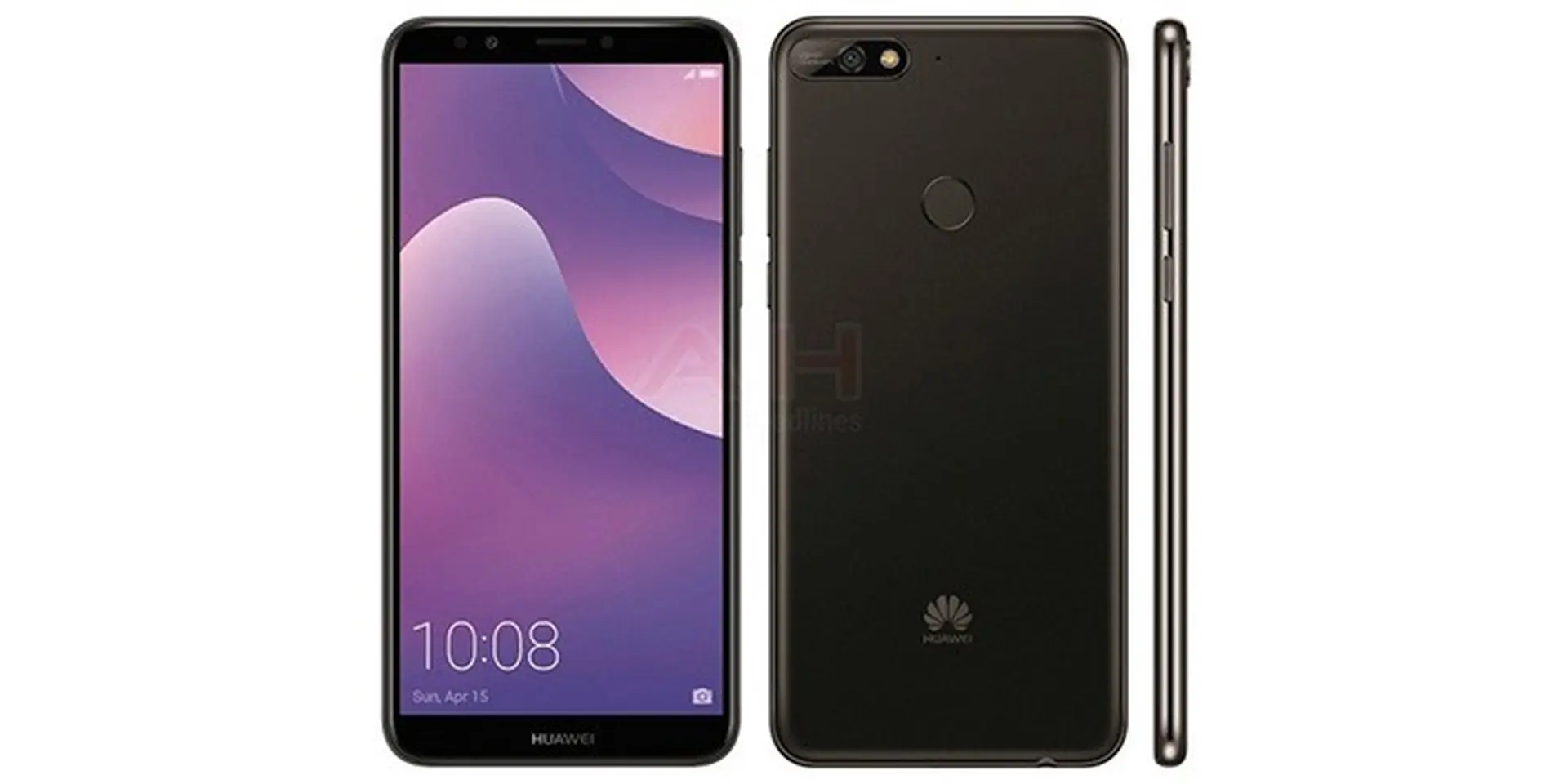 Huawei Y7 (2018) lộ diện tuyệt đẹp trong ảnh render mới với màn hình tràn cạnh ấn tượng