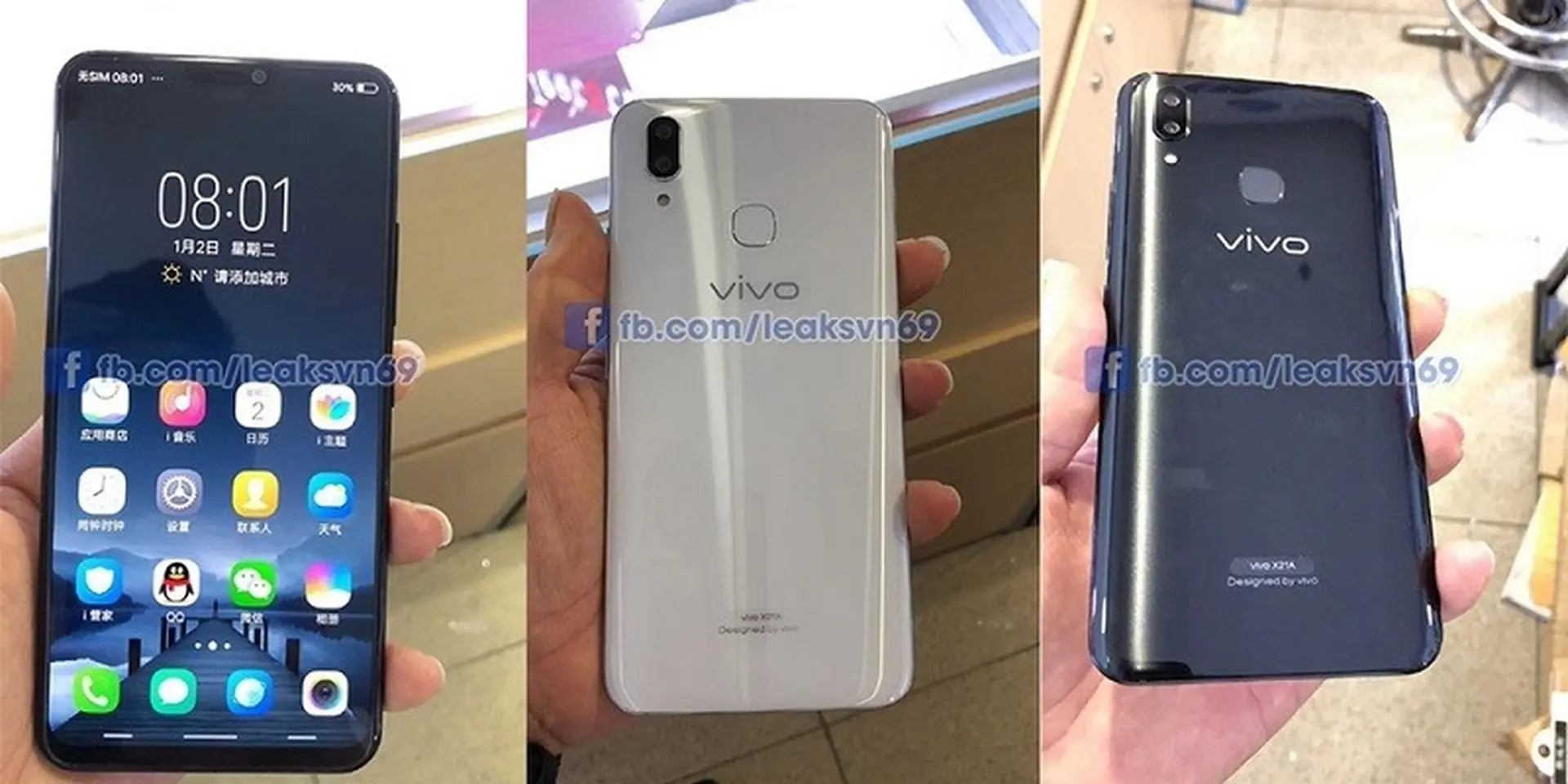 Vivo X21 với thiết kế tai thỏ, màn hình tràn viền đẹp mắt lộ hình ảnh ngoài đời thực