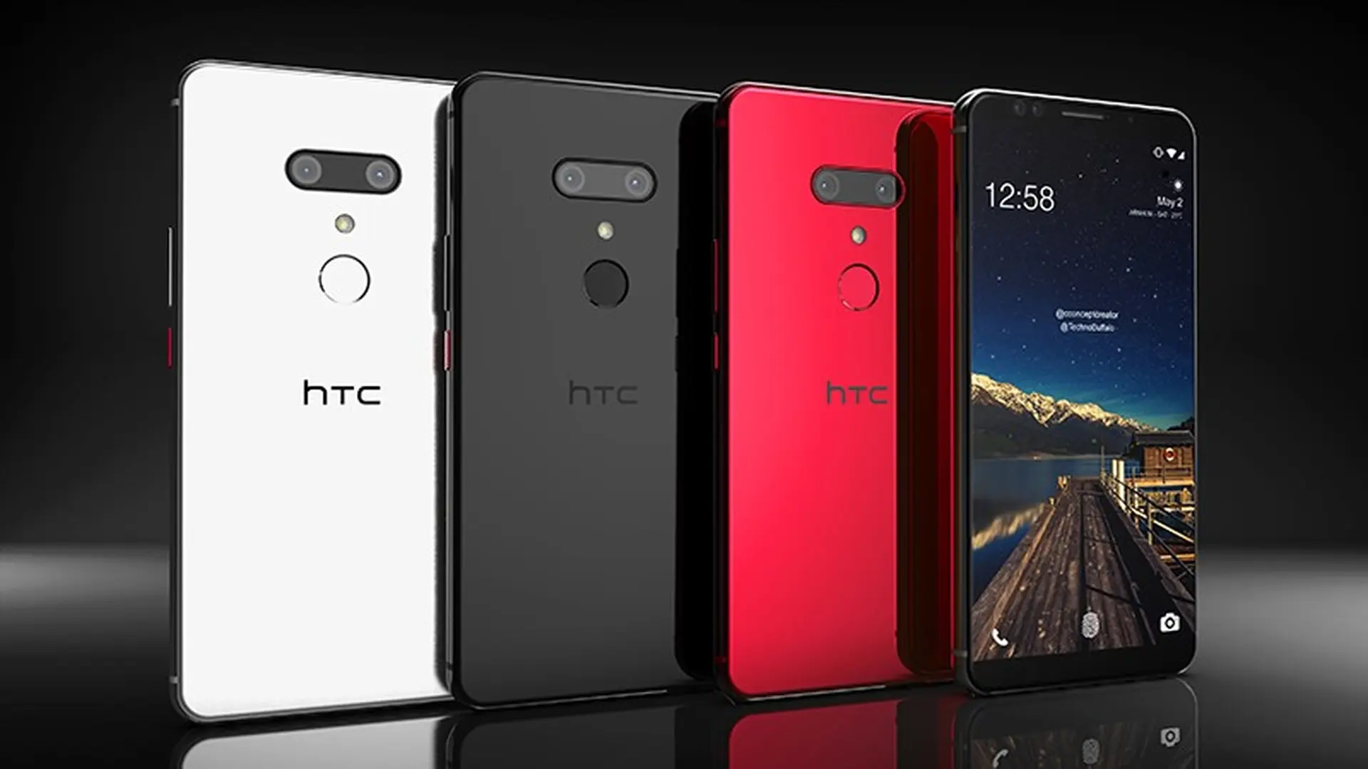 HTC U12+ đẹp ngỡ ngàng với màn hình viền siêu mỏng, 4 camera trước sau