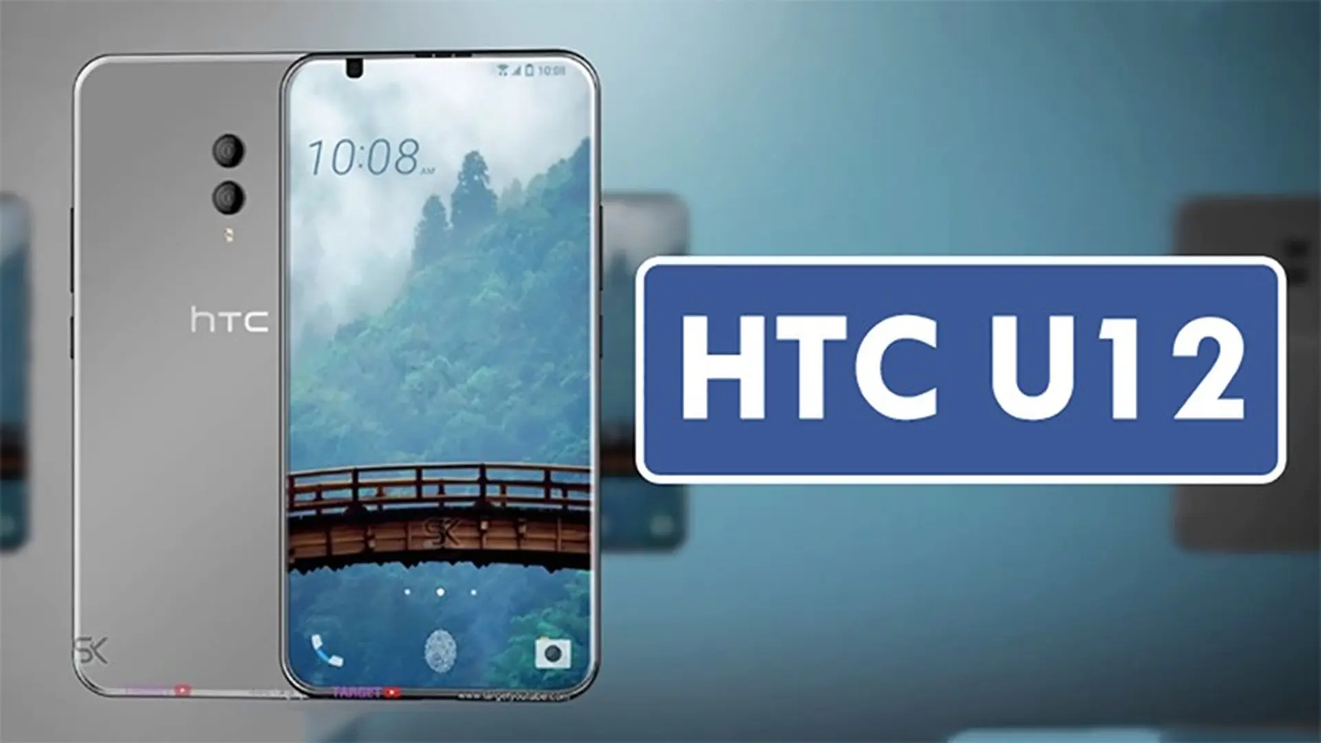 HTC U12 lộ ảnh render với 4 camera, màn hình tràn viền nhưng không có “tai thỏ”