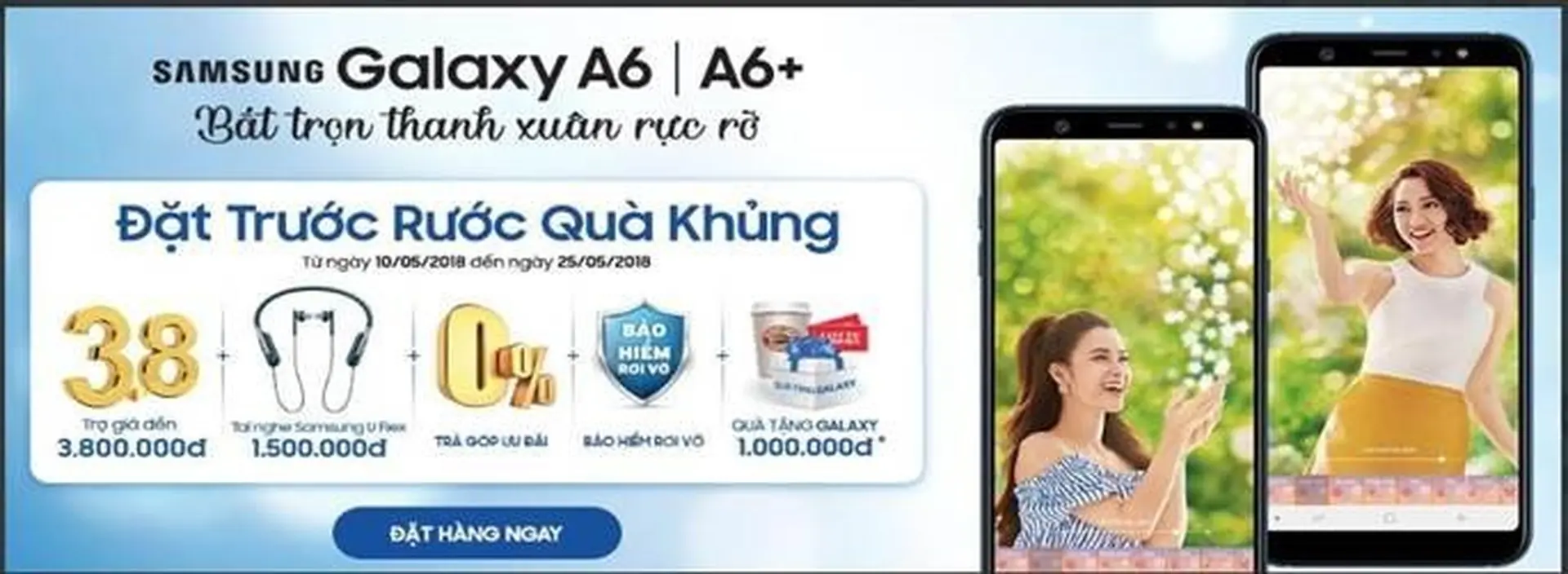 Nhận bộ quà trị giá hơn 5 triệu đồng khi đặt trước Galaxy A6/A6+ tại FPT Shop