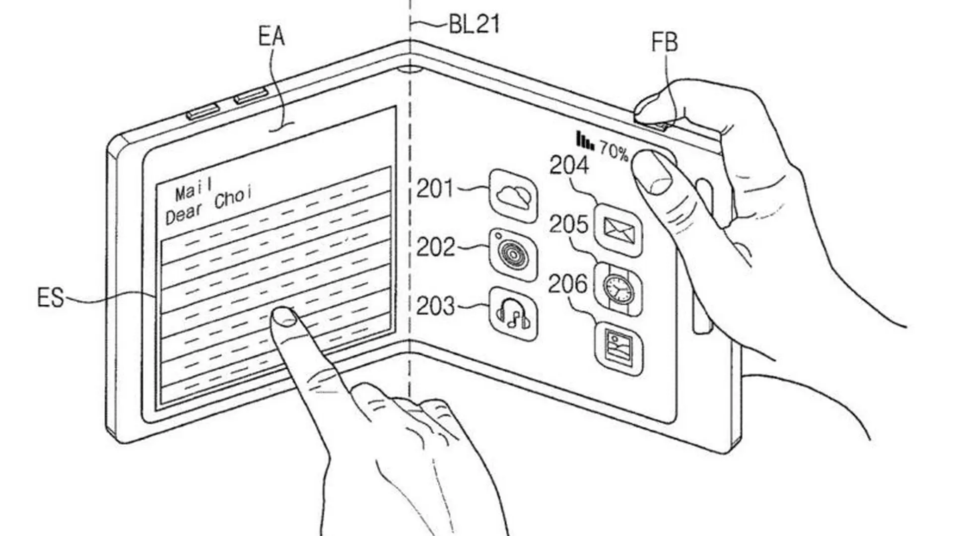 Samsung đăng ký bản quyền bằng sáng chế điện thoại màn hình gập độc đáo 