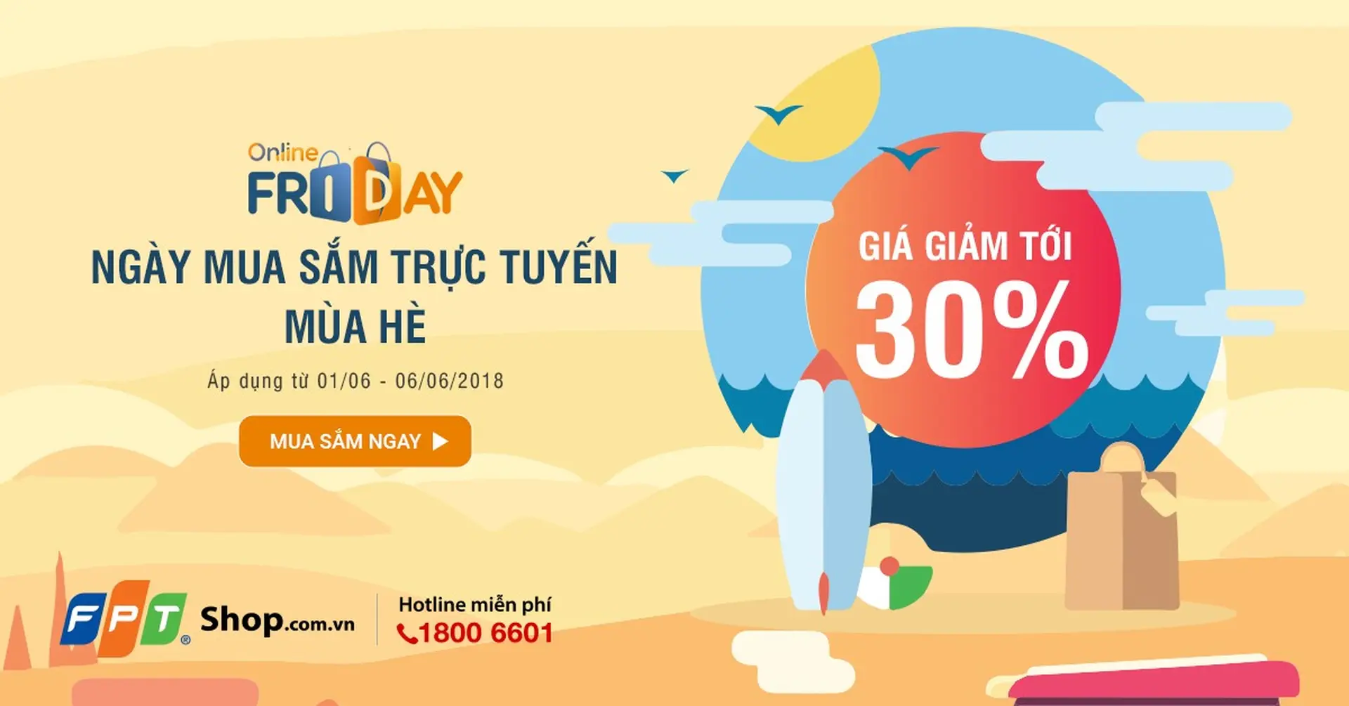 FPT Shop giảm giá đến 30% các sản phẩm trong chương trình Online Friday