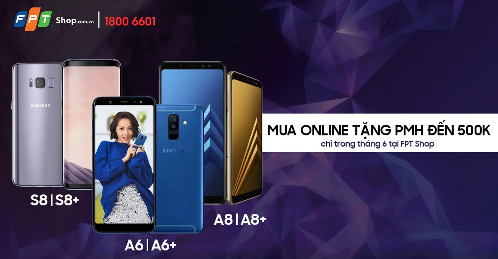 Nhận voucher trị giá đến 500.000 đồng từ FPT Shop khi mua điện thoại Samsung qua kênh online 