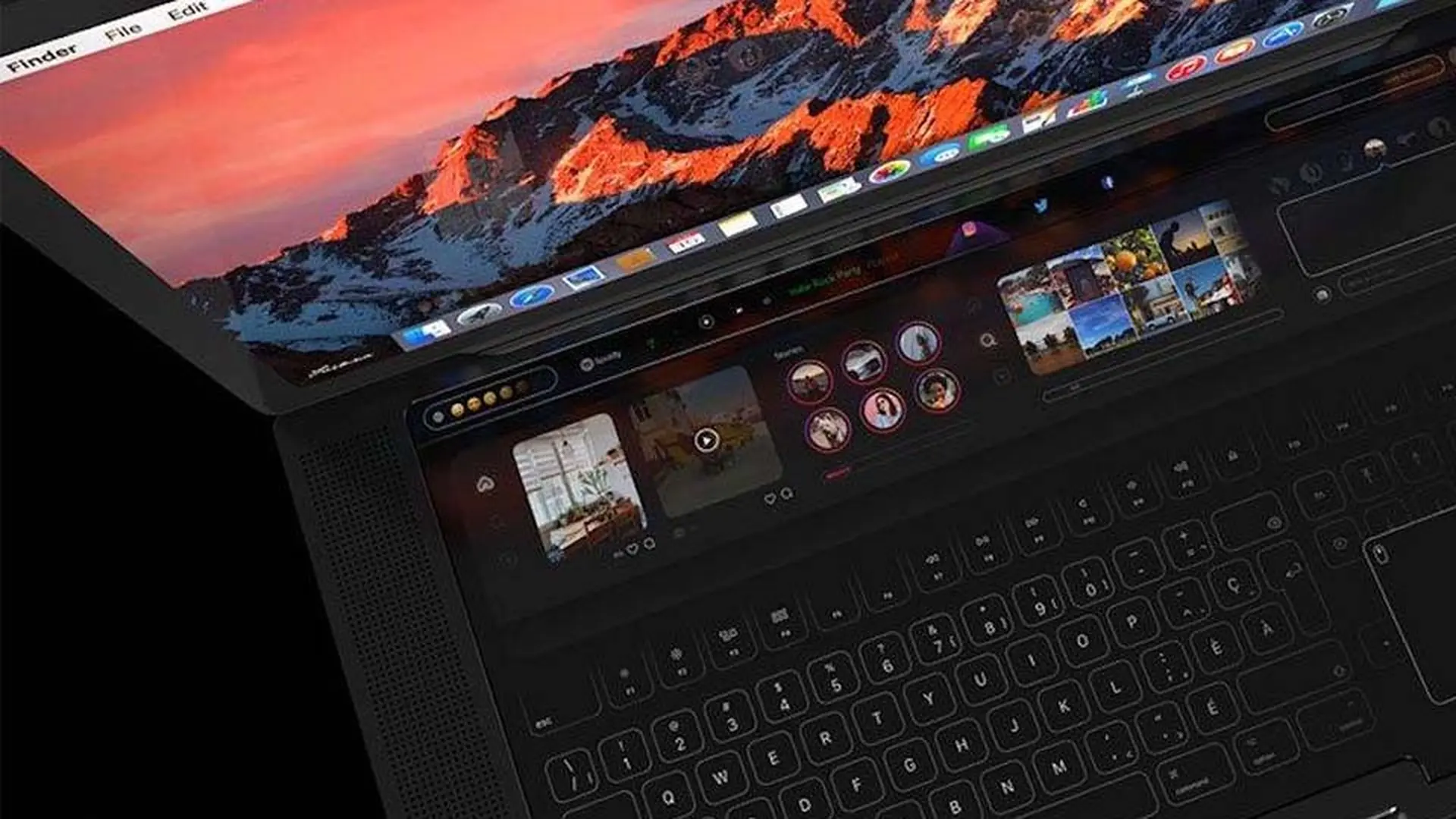 Ngỡ ngàng trước hình ảnh MacBook tuyệt đẹp sử dụng bàn phím ảo 100%