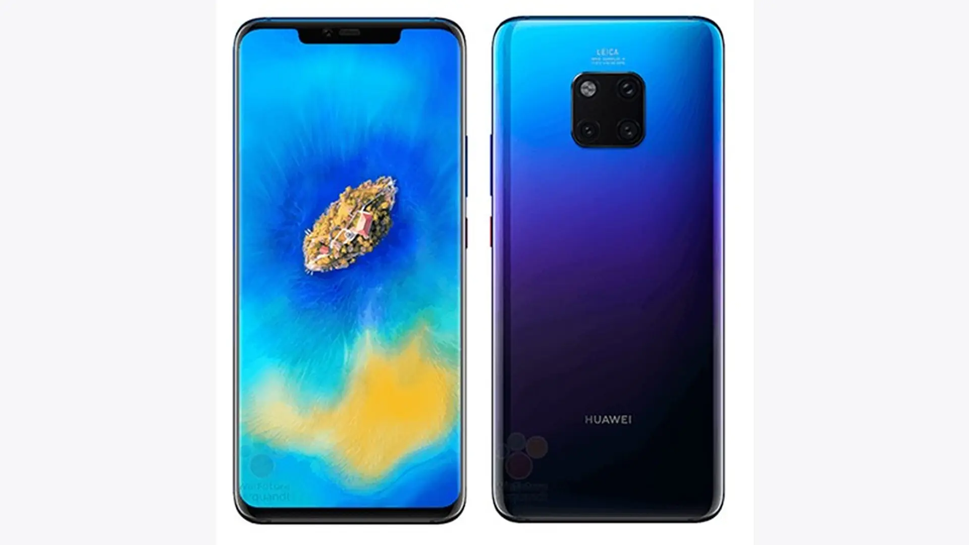 Huawei Mate 20 Pro lộ ảnh render chính thức với 3 tùy chọn màu sắc cuốn hút