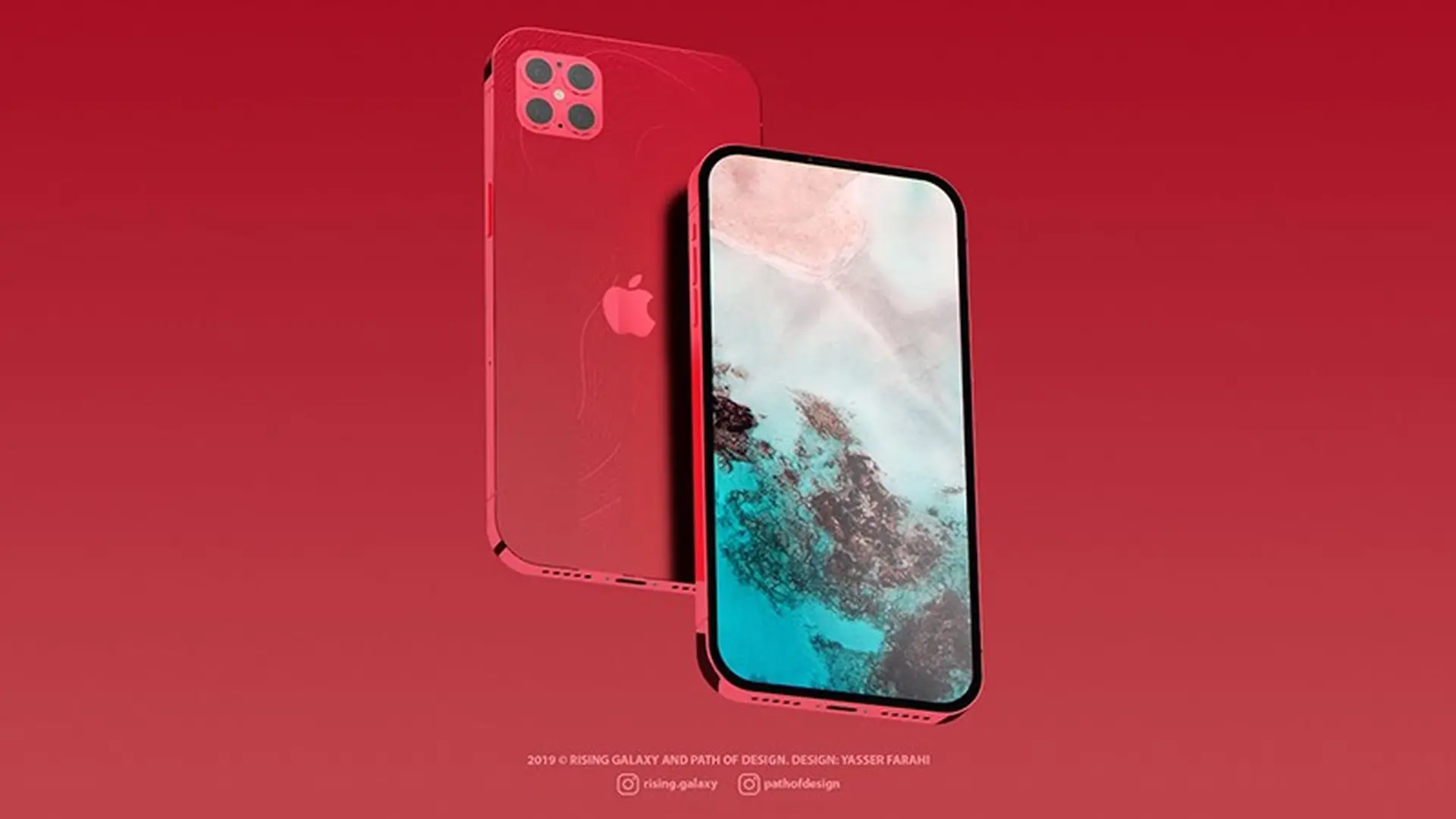Lộ diện concept iPhone 12 Pro với màn hình tràn viền, 4 camera sau