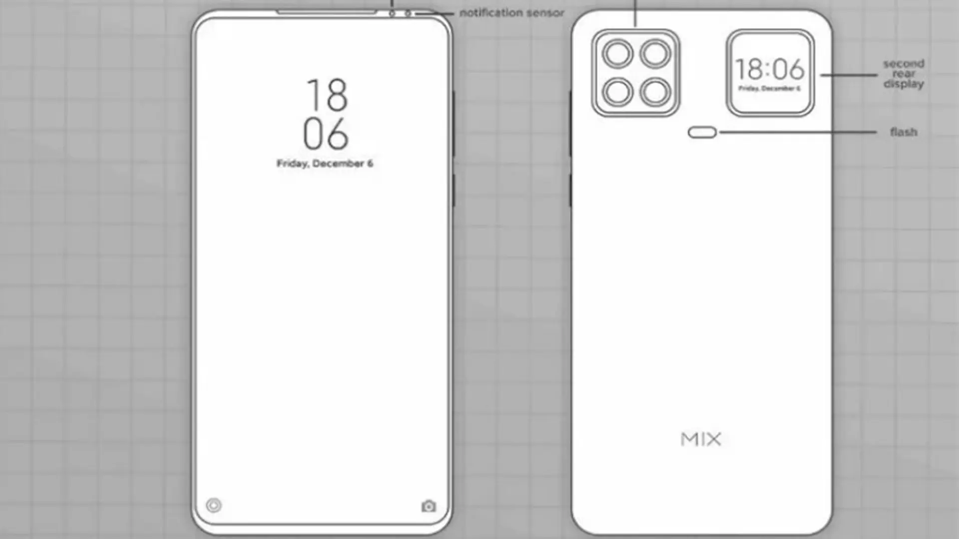Xiaomi nộp bằng sáng chế với điện thoại có màn hình phụ phía sau