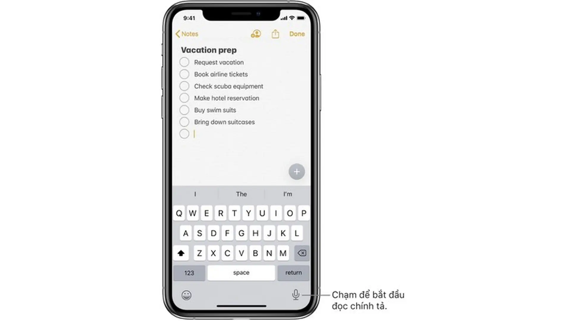 Đọc chính tả văn bản trên iOS 13