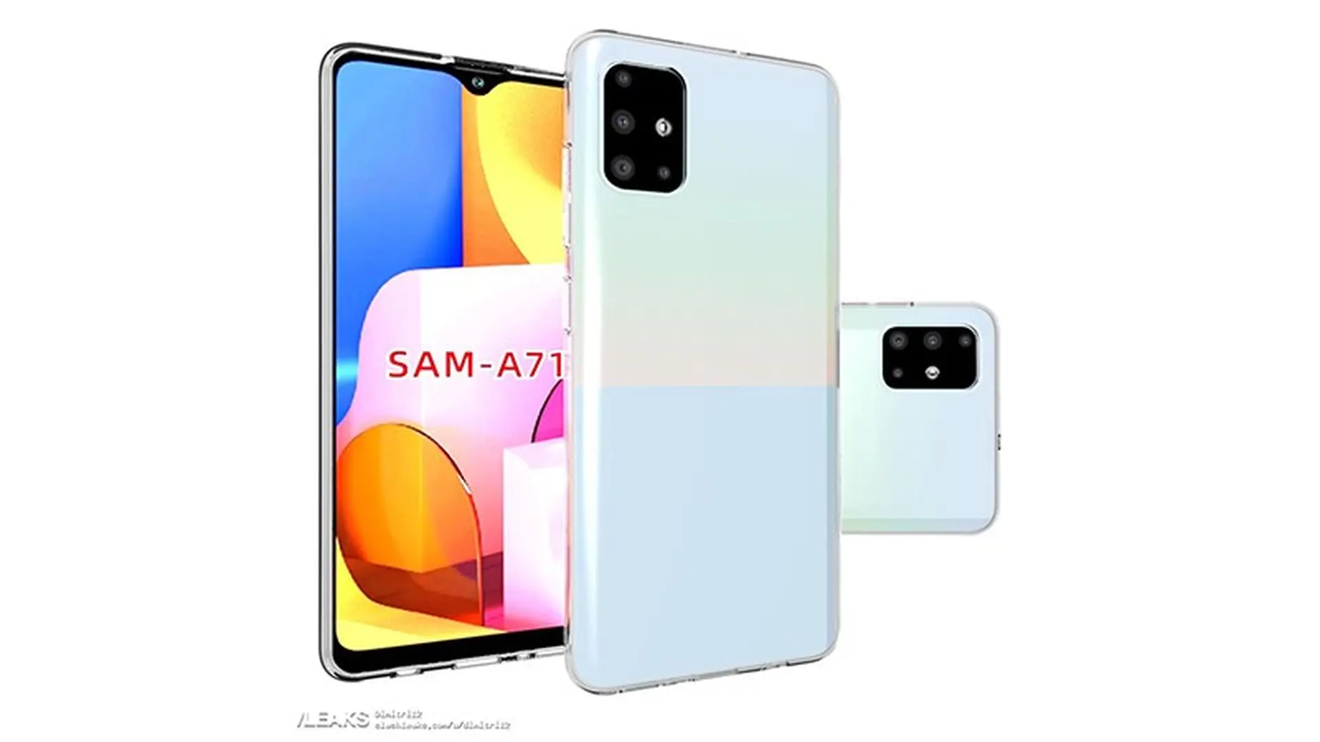 Thiết kế Galaxy A71 lộ diện rõ nét cùng ốp lưng bảo vệ