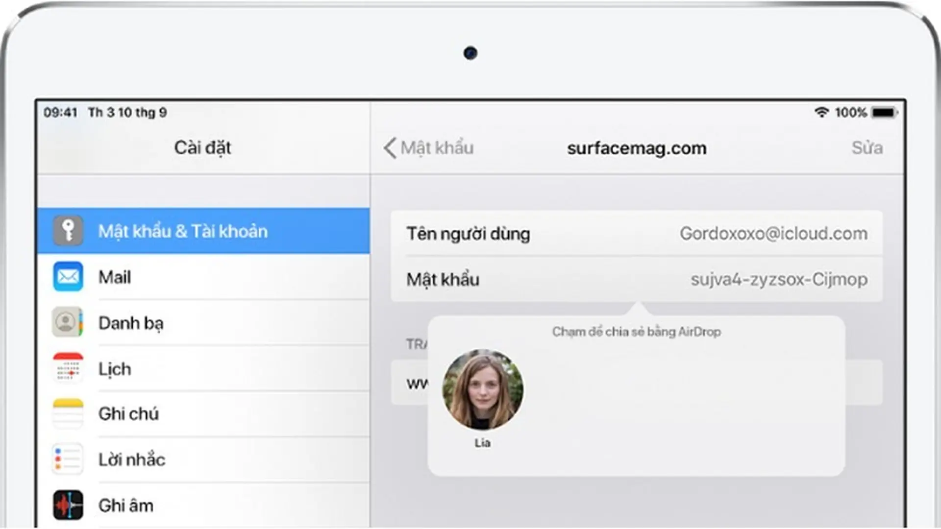 Thiết lập Chuỗi khóa iCloud trên iPadOS 13
