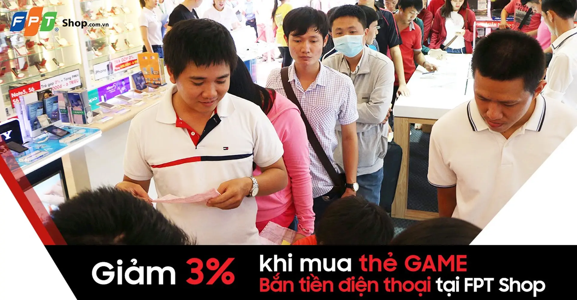 Giảm ngay 3% khi mua thẻ game, bắn tiền điện thoại tại FPT Shop