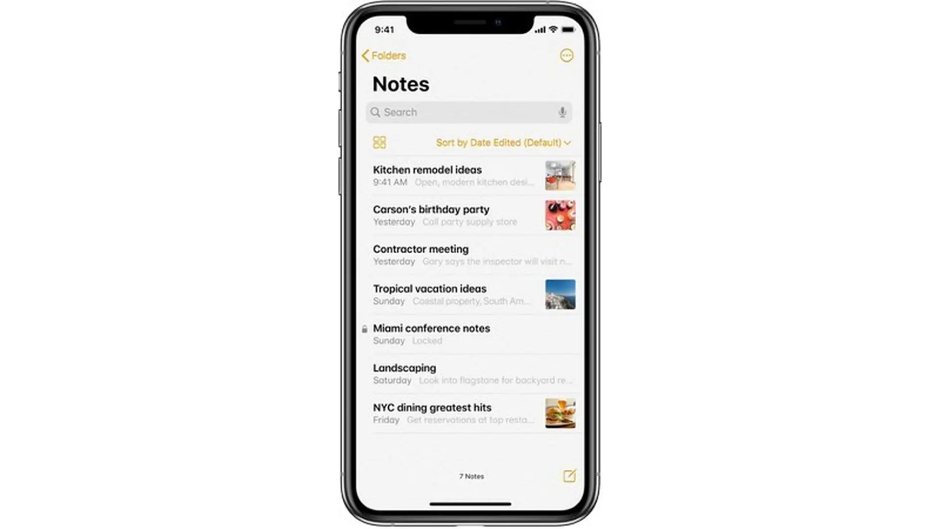 Tìm kiếm và tổ chức các ghi chú của bạn trong thư mục trên iOS 13