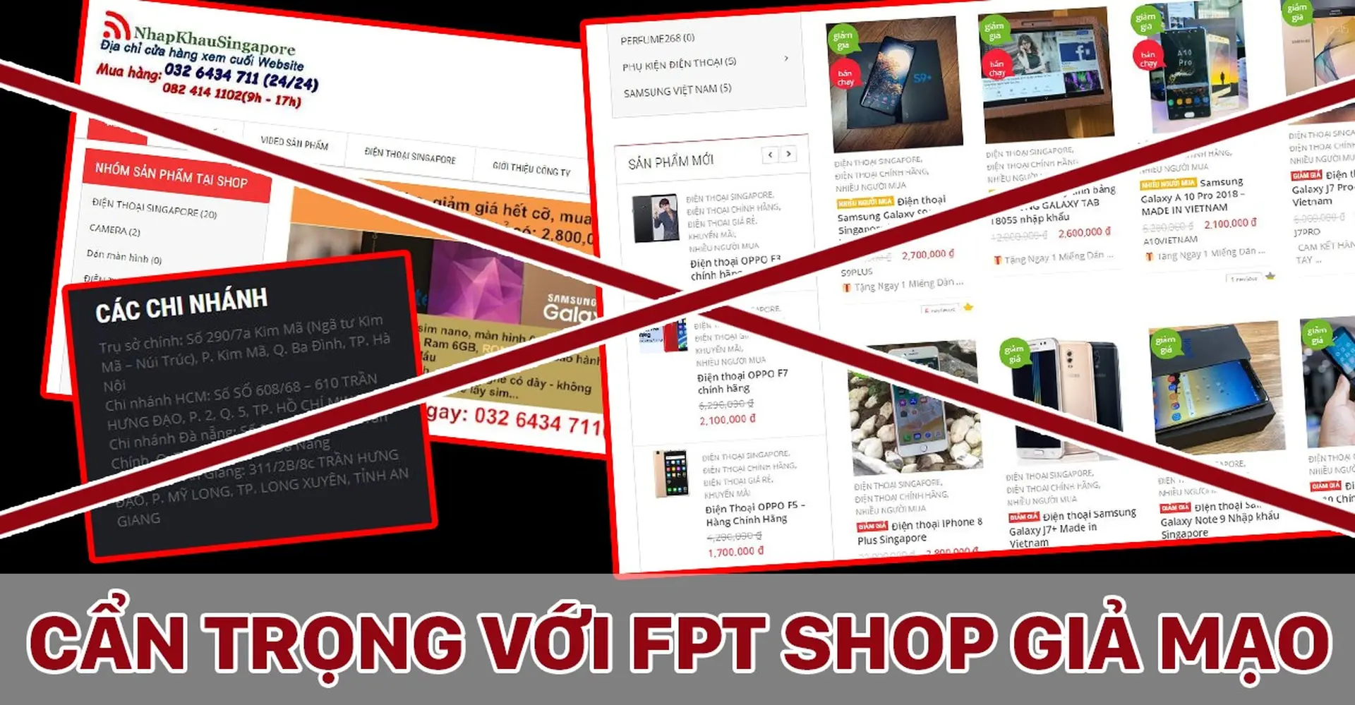 Cảnh báo cửa hàng giả mạo FPT Shop